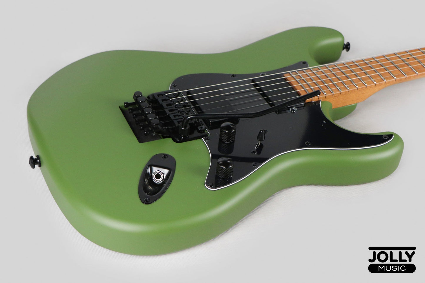 J Craft X Series LSX-3AF PRO Active 24 Fret Floyd Rose Electric Guitar - Army Green