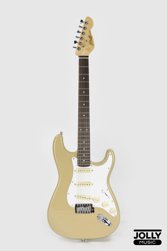 JCraft S-2 Stratocaster Stainless Frets Electric Guitar - RW / Khaki