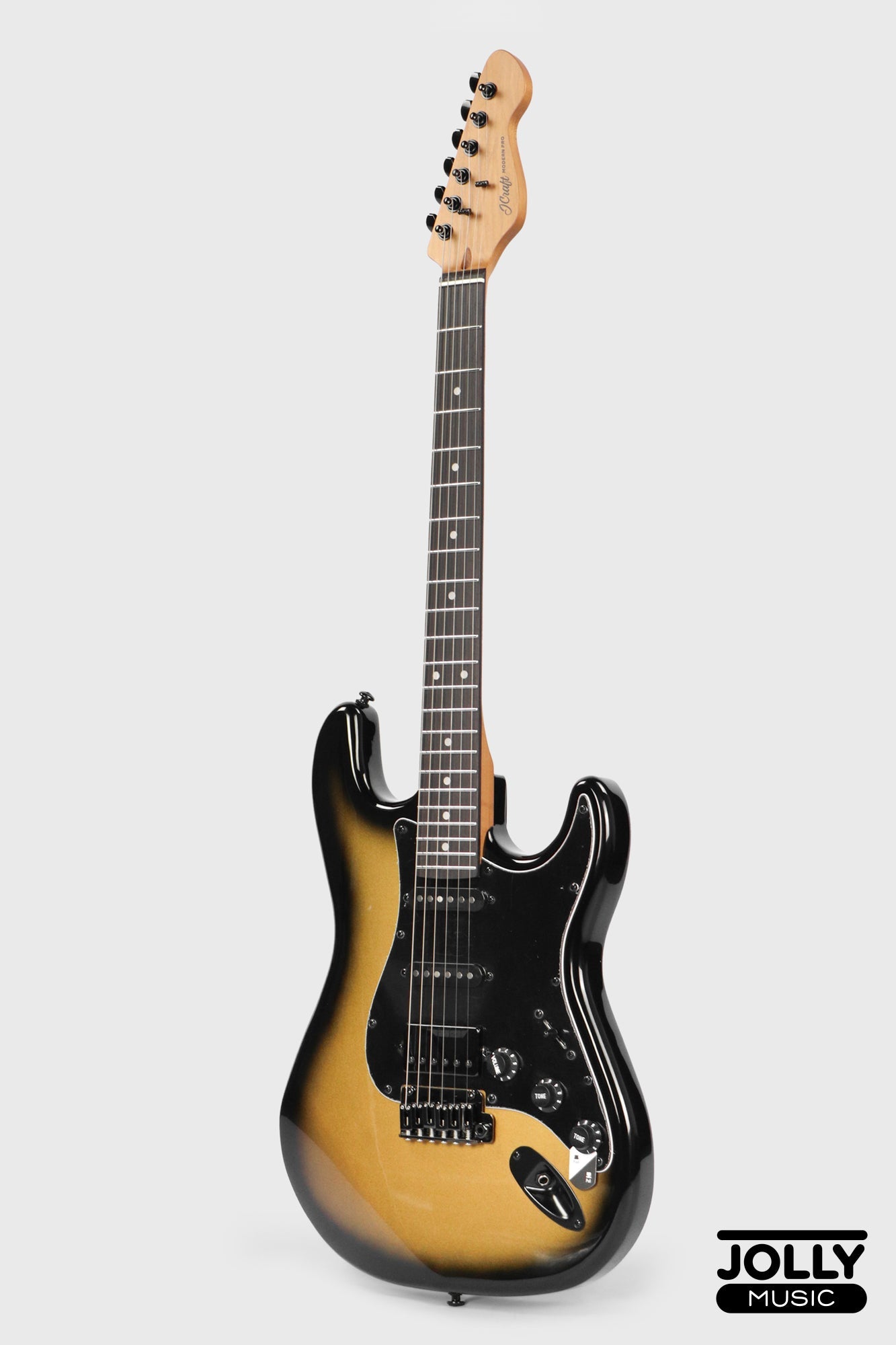 JCraft S-3HC PRO Modern HSS Electric Guitar - Gold Burst Fade