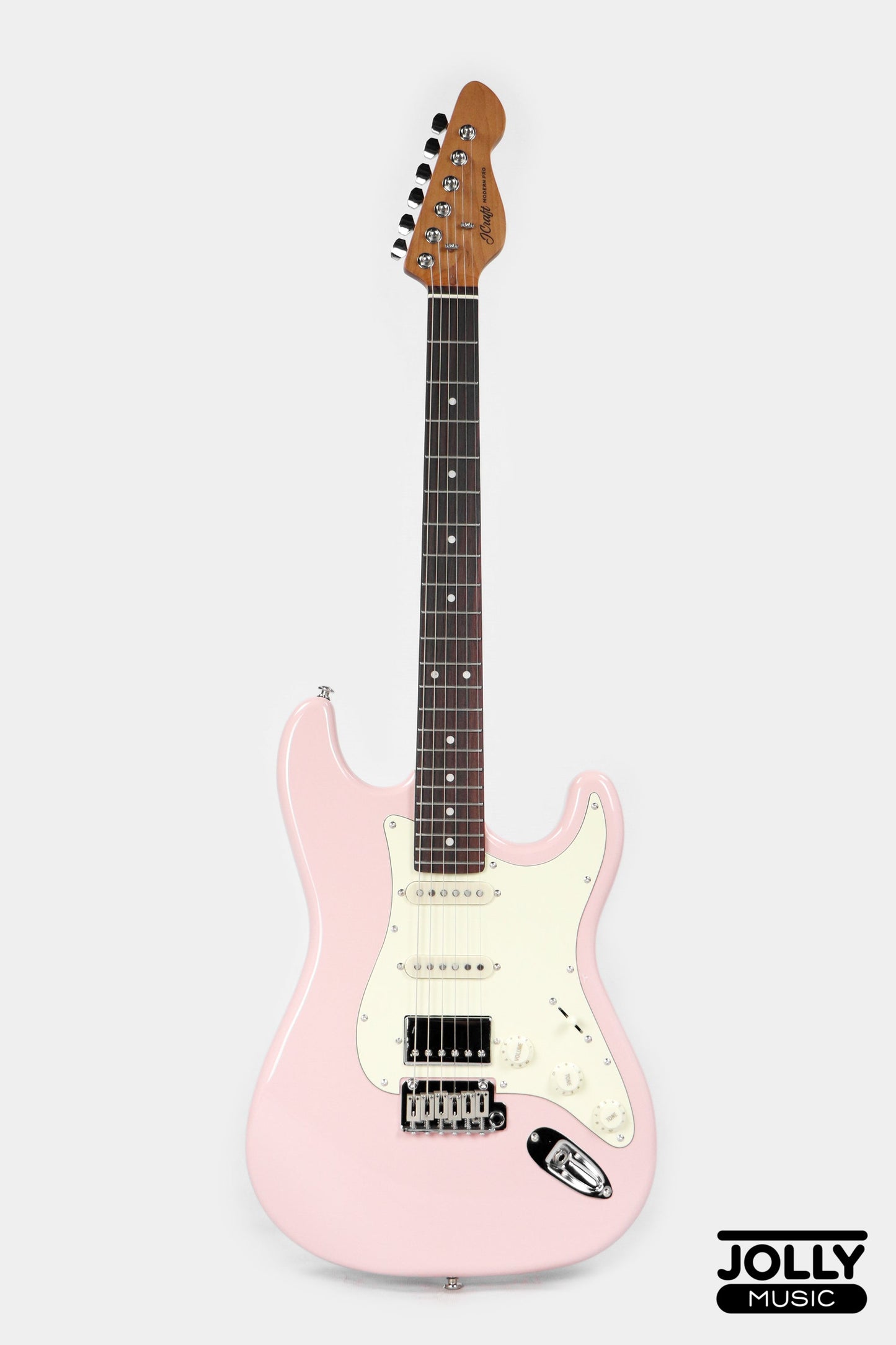 JCraft S-3HC PRO Modern HSS Electric Guitar - Shell Pink