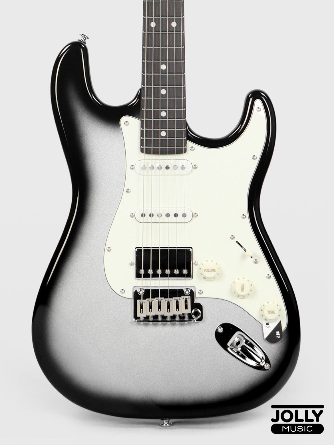 JCraft S-3HC PRO Modern HSS Electric Guitar - Silverburst