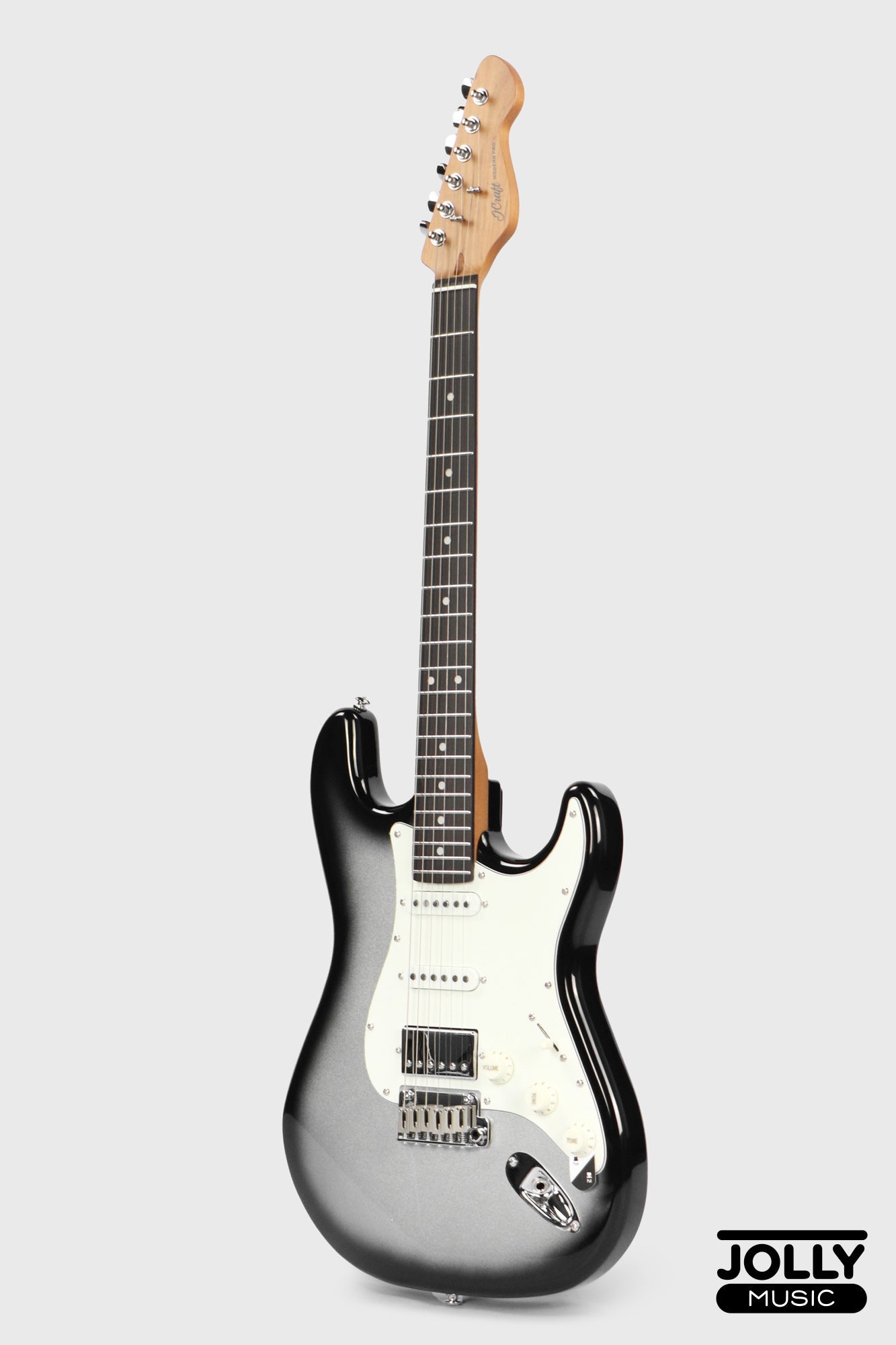 JCraft S-3HC PRO Modern HSS Electric Guitar - Silverburst