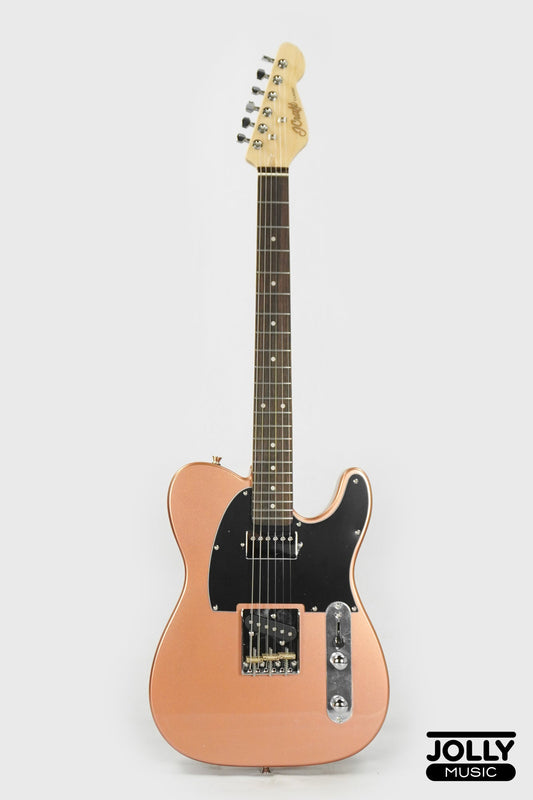JCraft T-2HC Telecaster Stainless Frets Electric Guitar - Rose Gold
