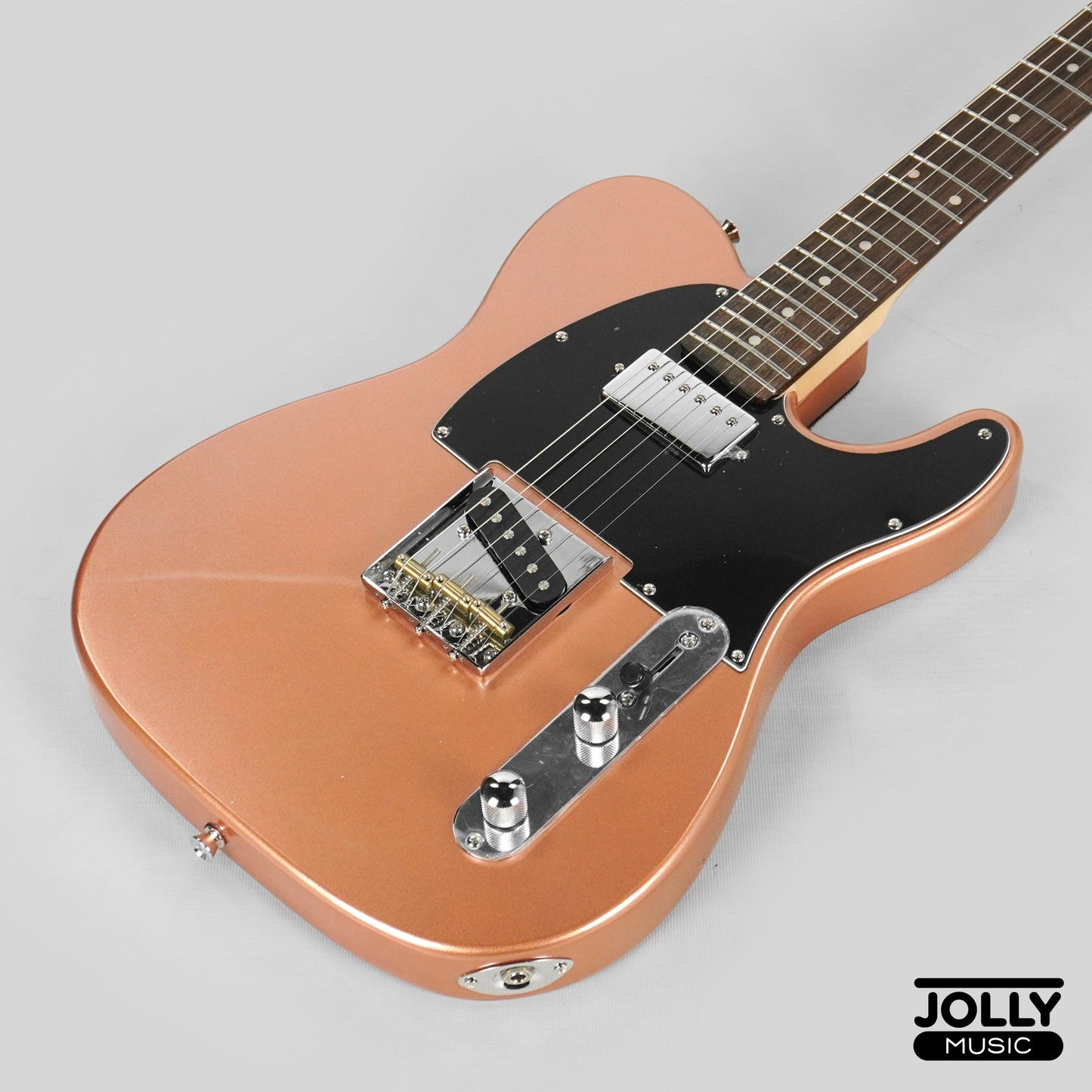 JCraft T-2HC Telecaster Stainless Frets Electric Guitar - Rose Gold
