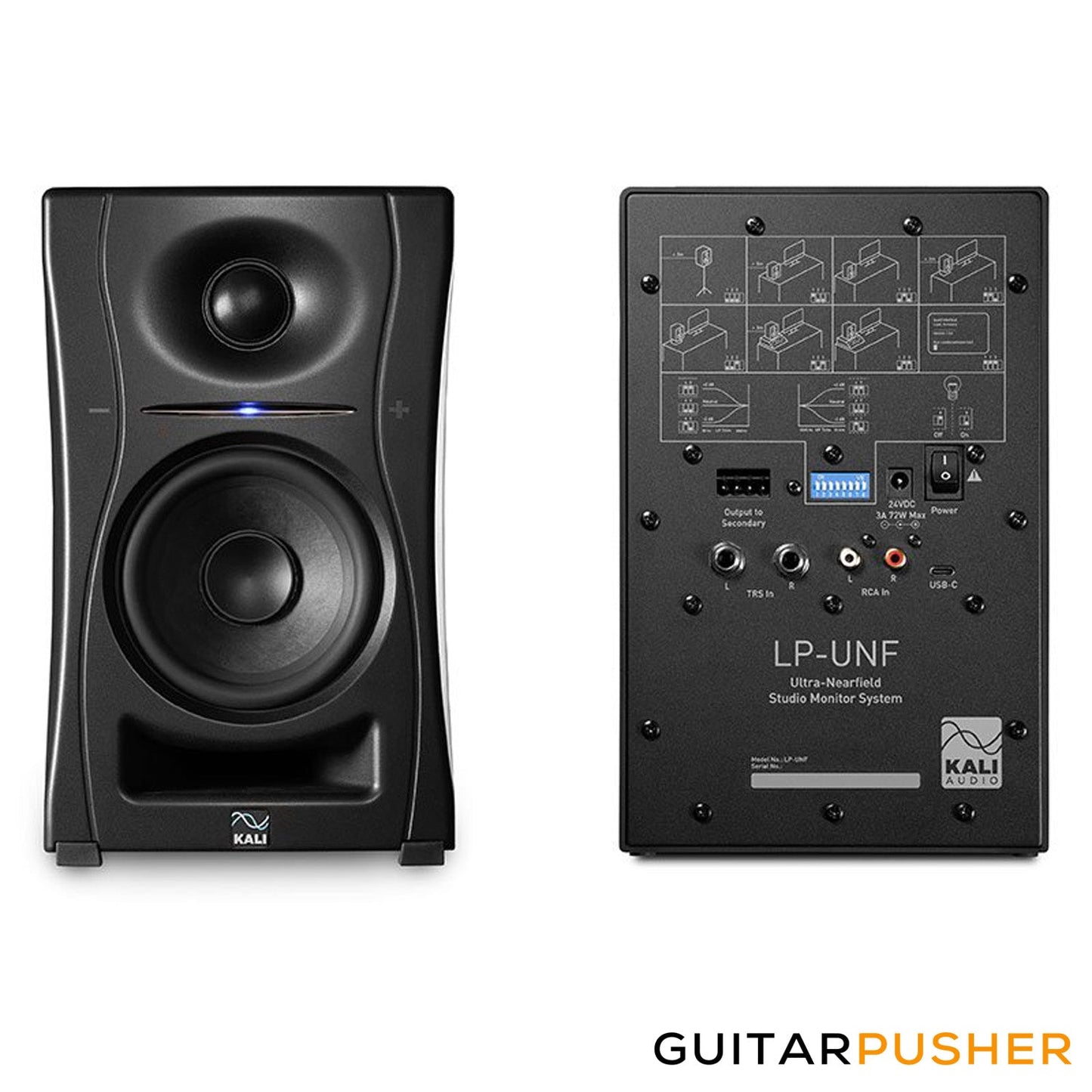 Kali Audio Lone Pine Series LP-UNF Ultra-Nearfield Powered 2-Way Studio Monitor Pair - Black
