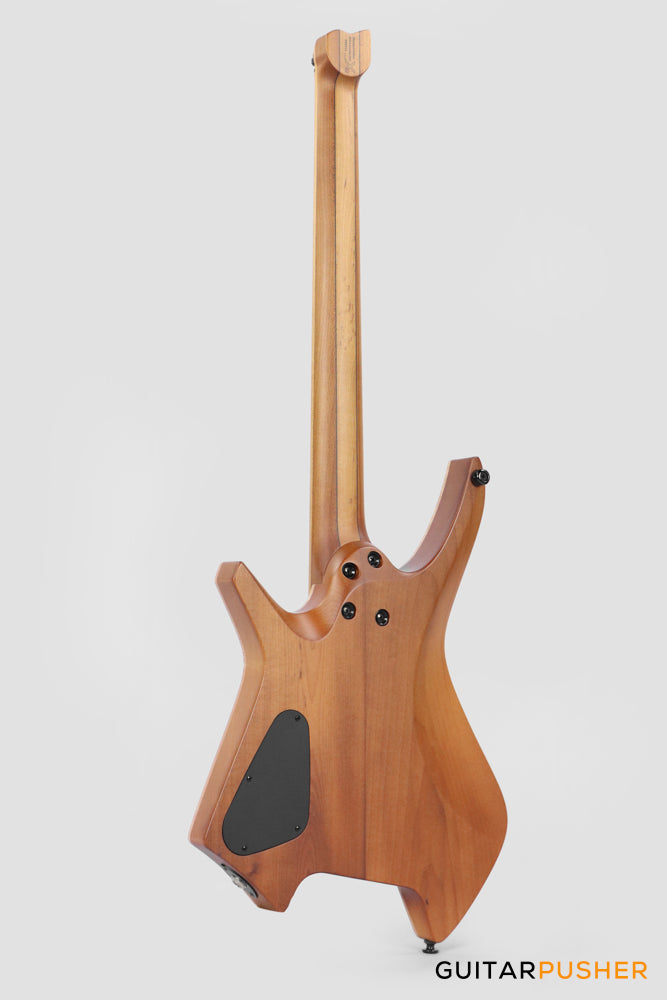 Leeky X-Series X26 Headless Electric Guitar Roasted Basswood Body Wenge Top Roasted Maple Neck - Fire Burst