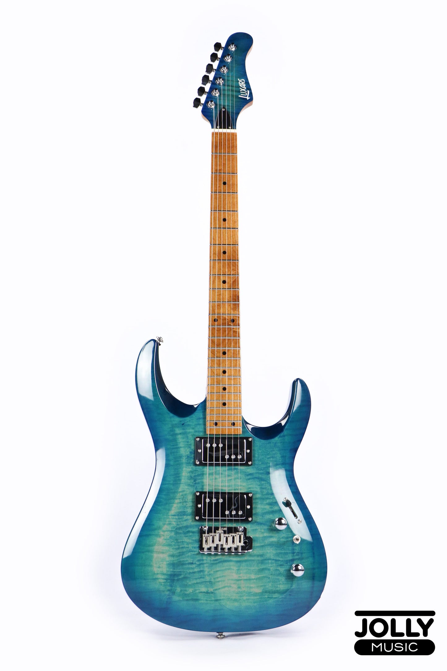 Luxars S-G37-T High Grade Electric Guitar - Trans Blue