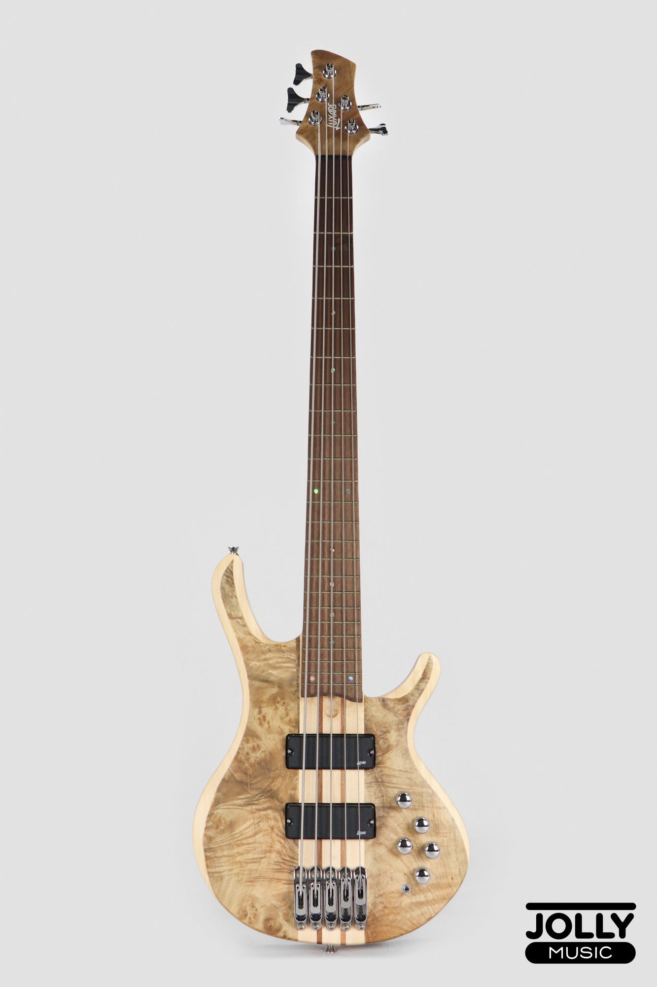 Luxars S-B60 5-String Modern Active Bass Guitar - Natural – Guitar ...