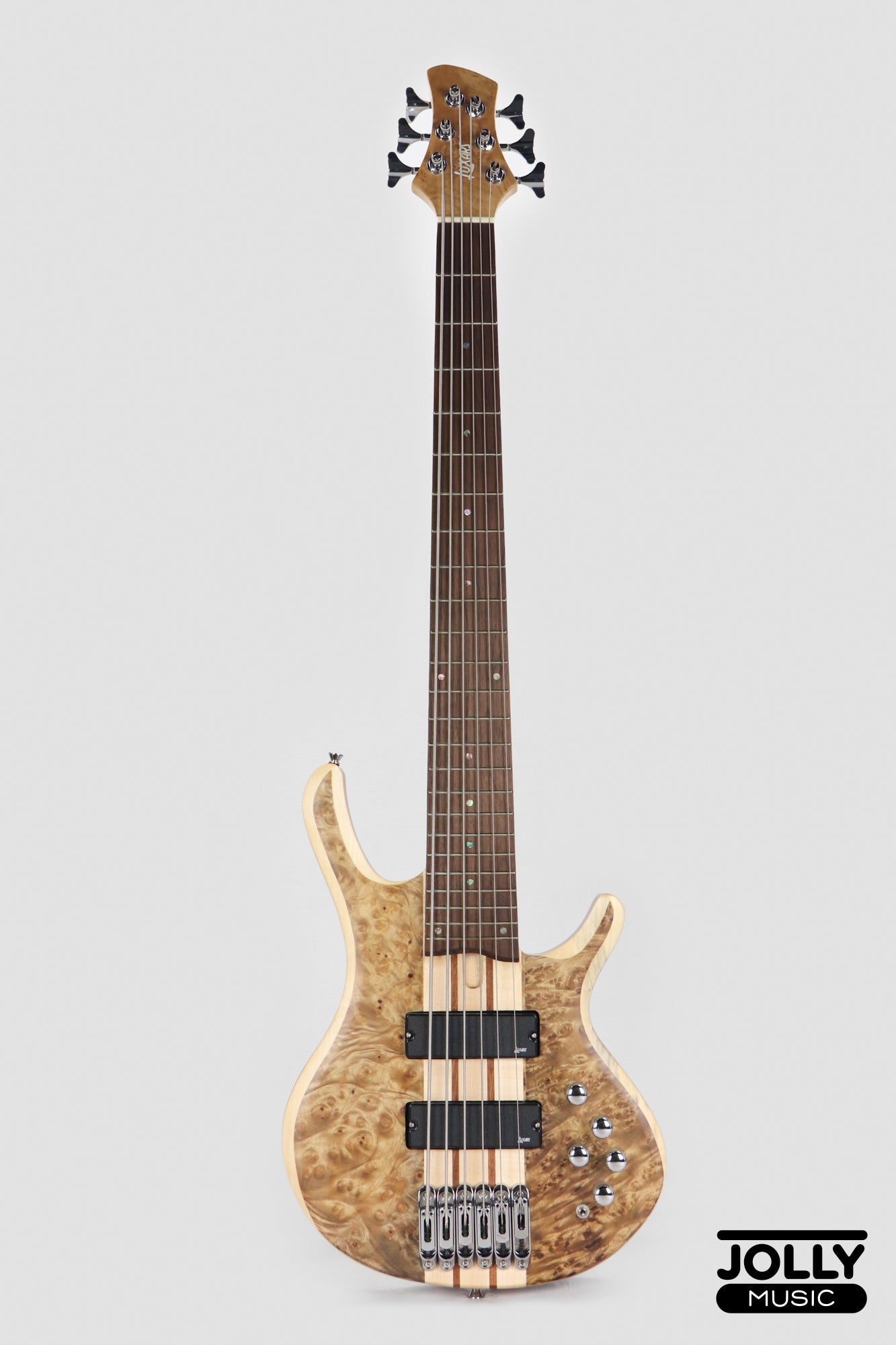 Luxars S-B60 6-String Modern Active Bass Guitar - Natural – Guitar ...