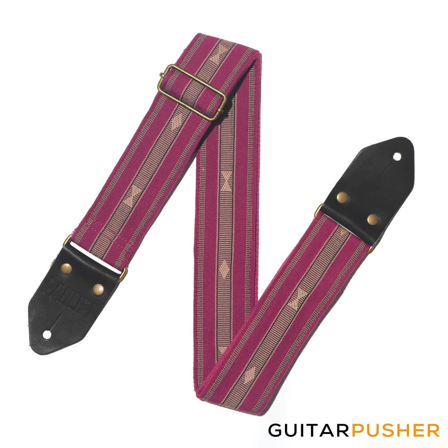 Panlipi Loom Weave Audrey SAG08 Guitar Strap - Burgundy
