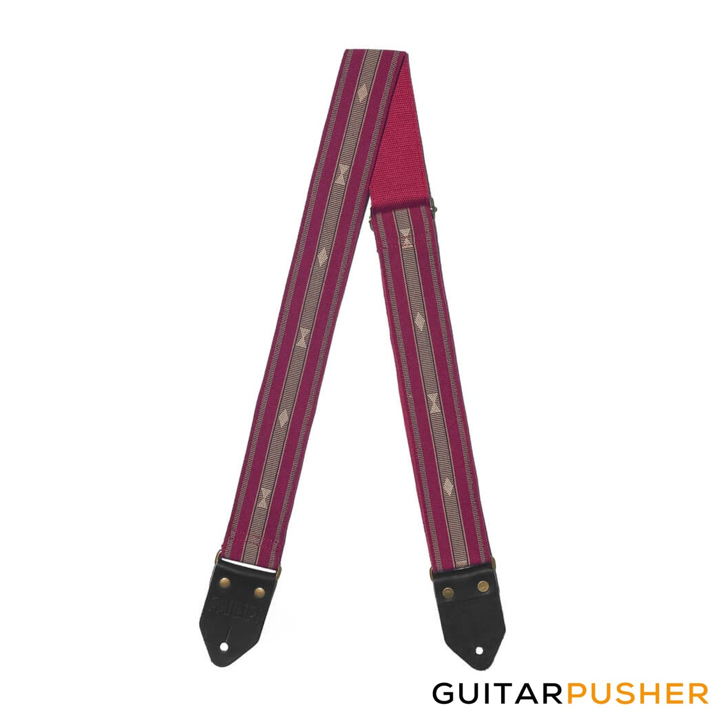 Panlipi Loom Weave Audrey SAG08 Guitar Strap - Burgundy