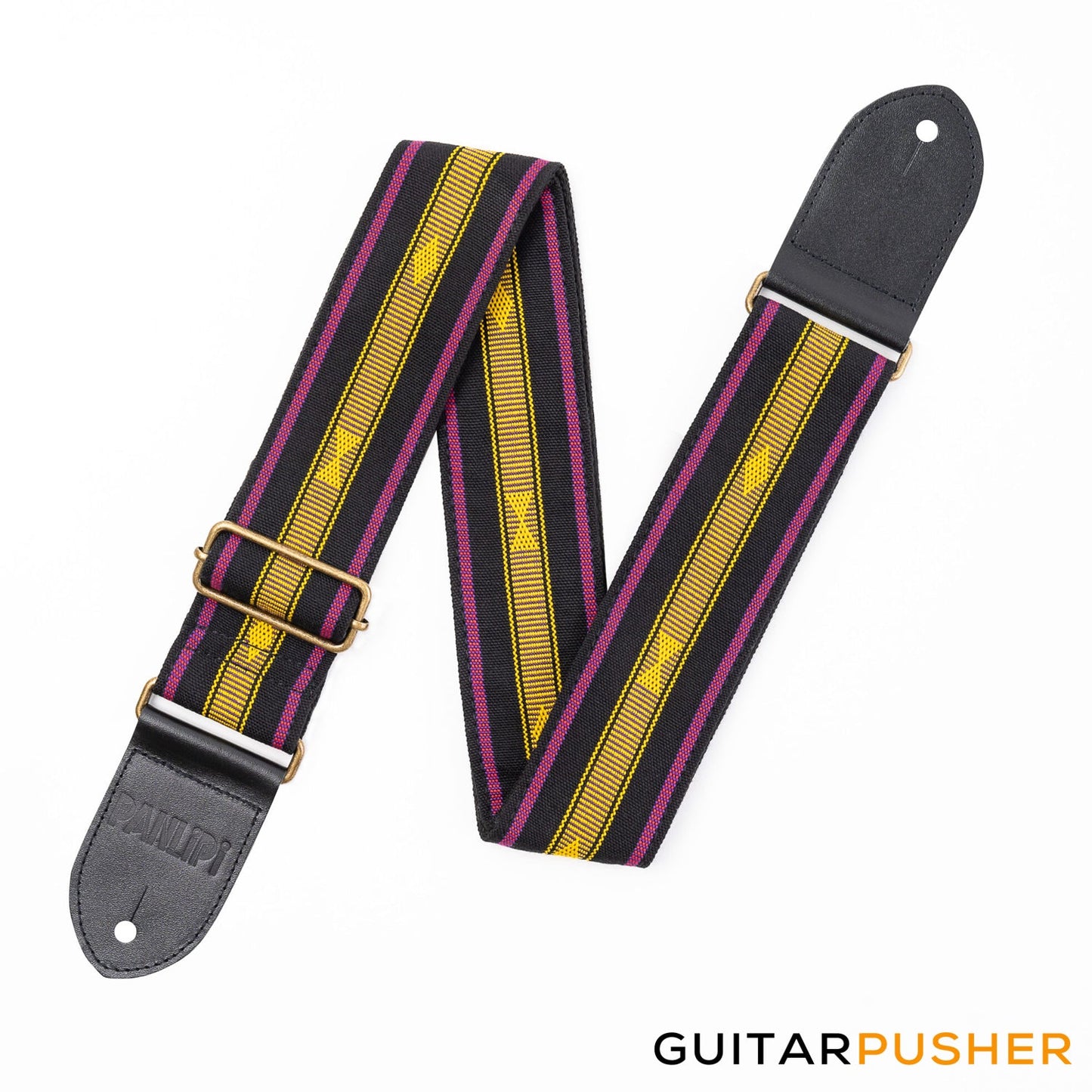 Panlipi Loom Weave Audrey SAG16A Guitar Strap - Black Gold