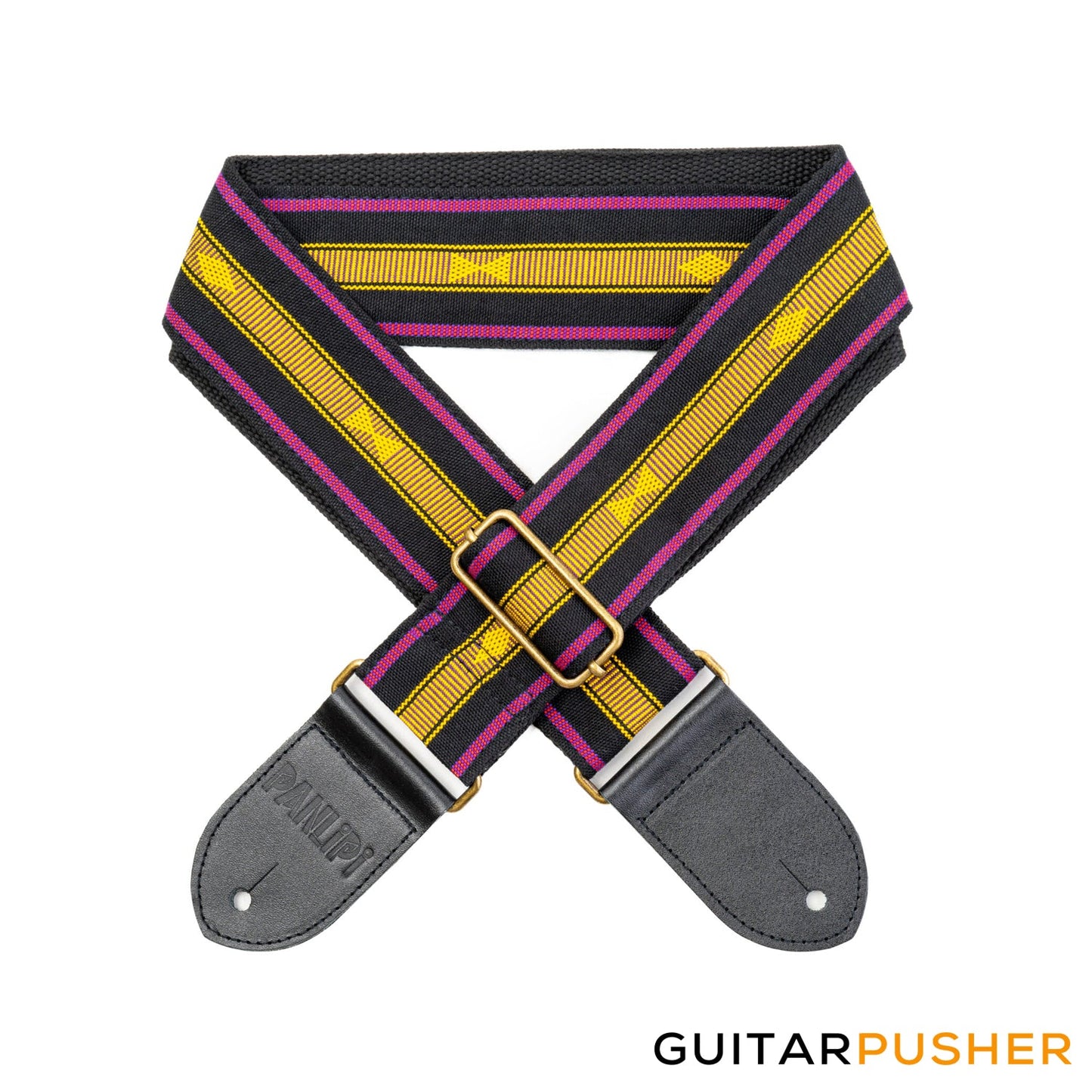 Panlipi Loom Weave Audrey SAG16A Guitar Strap - Black Gold