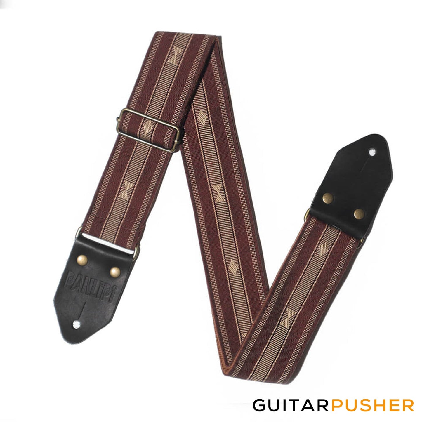 Panlipi Loom Weave Audrey SAG03 Guitar Strap - Choco Beige