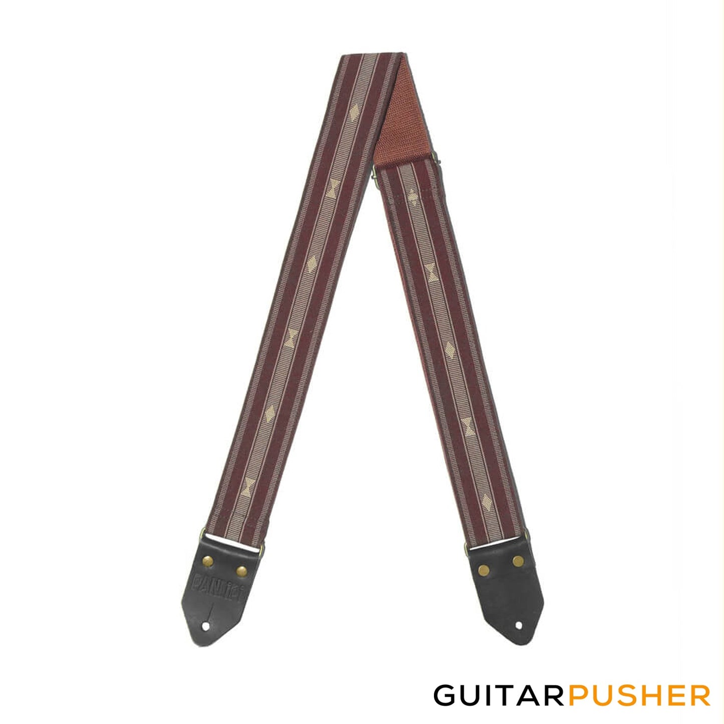 Panlipi Loom Weave Audrey SAG03 Guitar Strap - Choco Beige