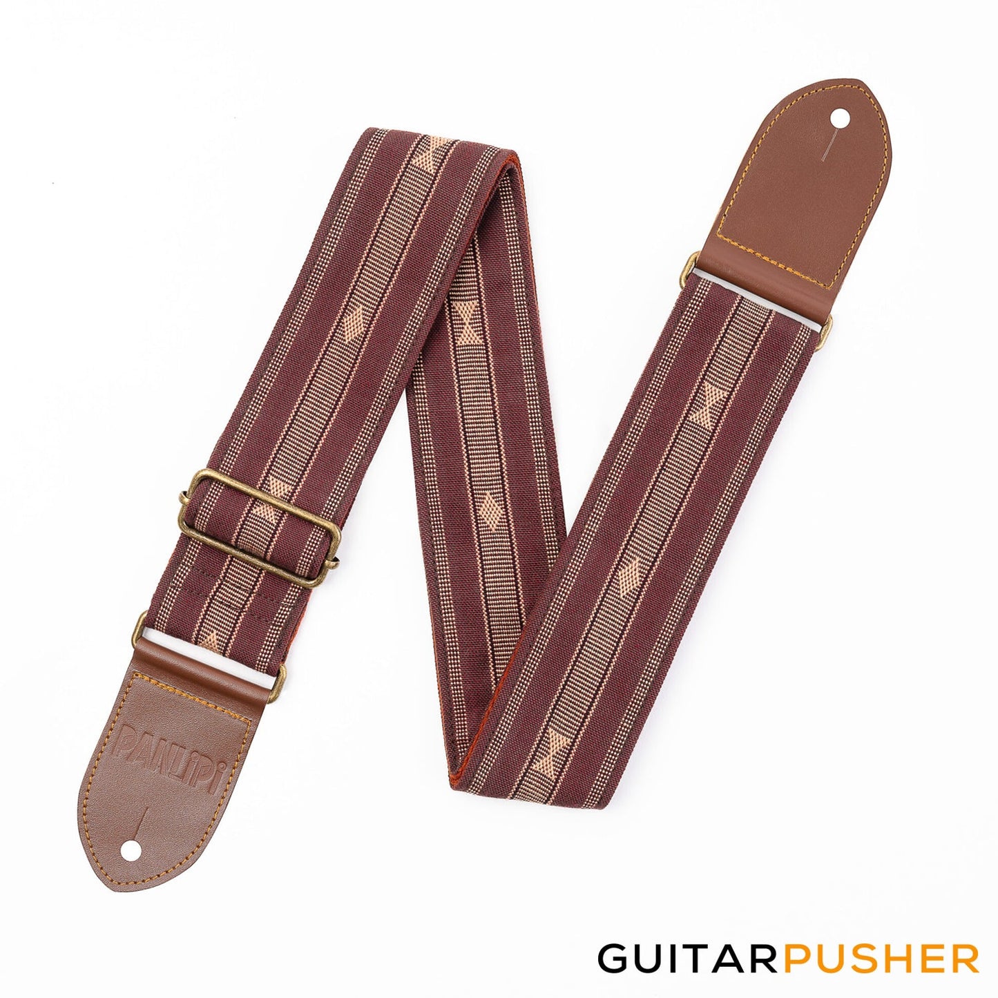 Panlipi Loom Weave Audrey SAG03A Guitar Strap - Choco Beige