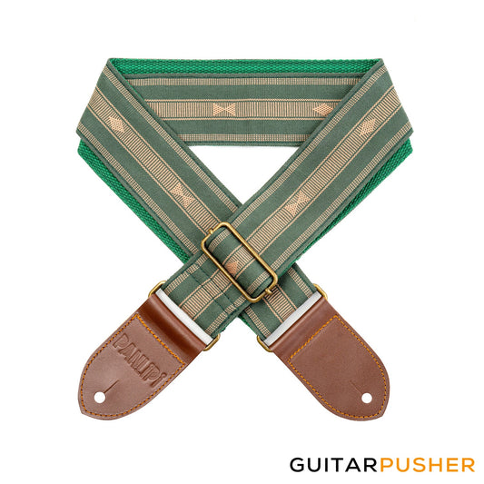 Panlipi Loom Weave Audrey SAG15A Guitar Strap - Fatigue Green