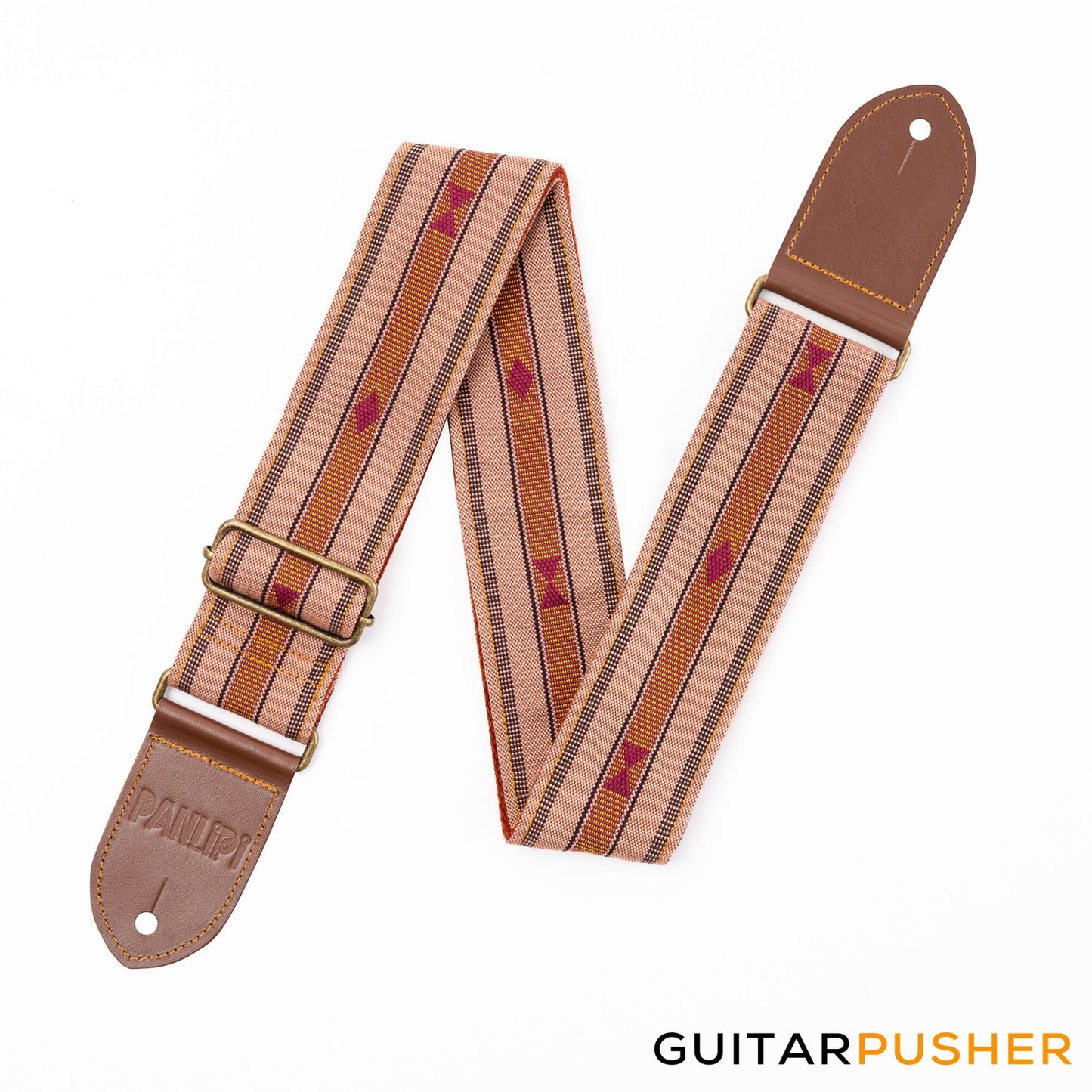 Panlipi Loom Weave Audrey SAG11A Guitar Strap - Mocha Brown