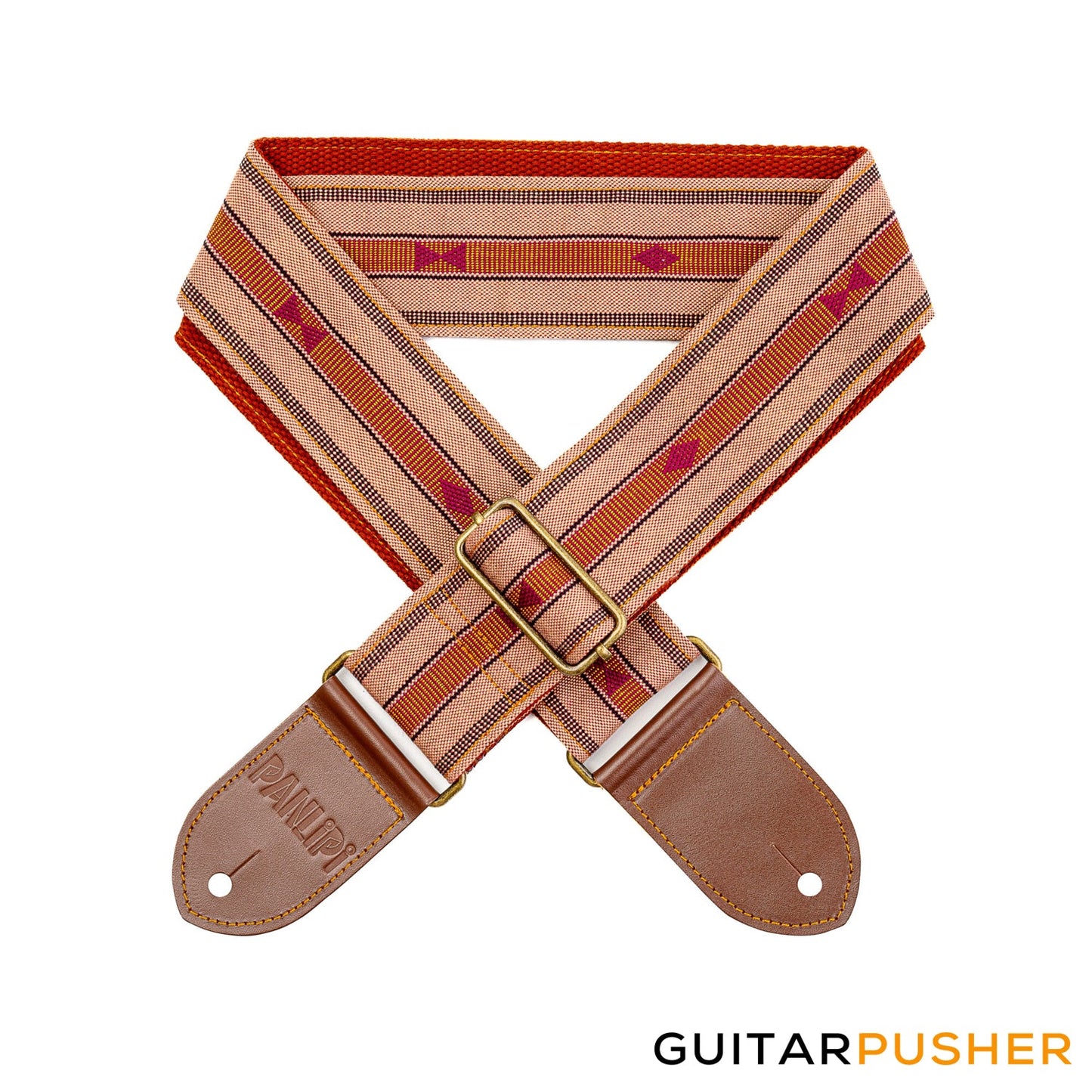 Panlipi Loom Weave Audrey SAG11A Guitar Strap - Mocha Brown