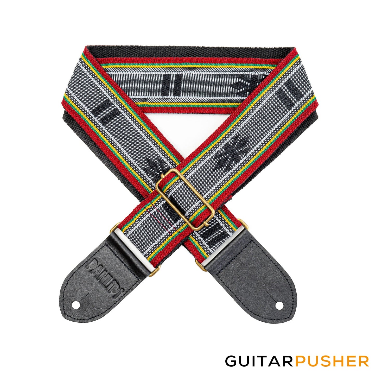 Panlipi Loom Weave Colibangbang BAGU02A Guitar Strap - Red/White/Yellow