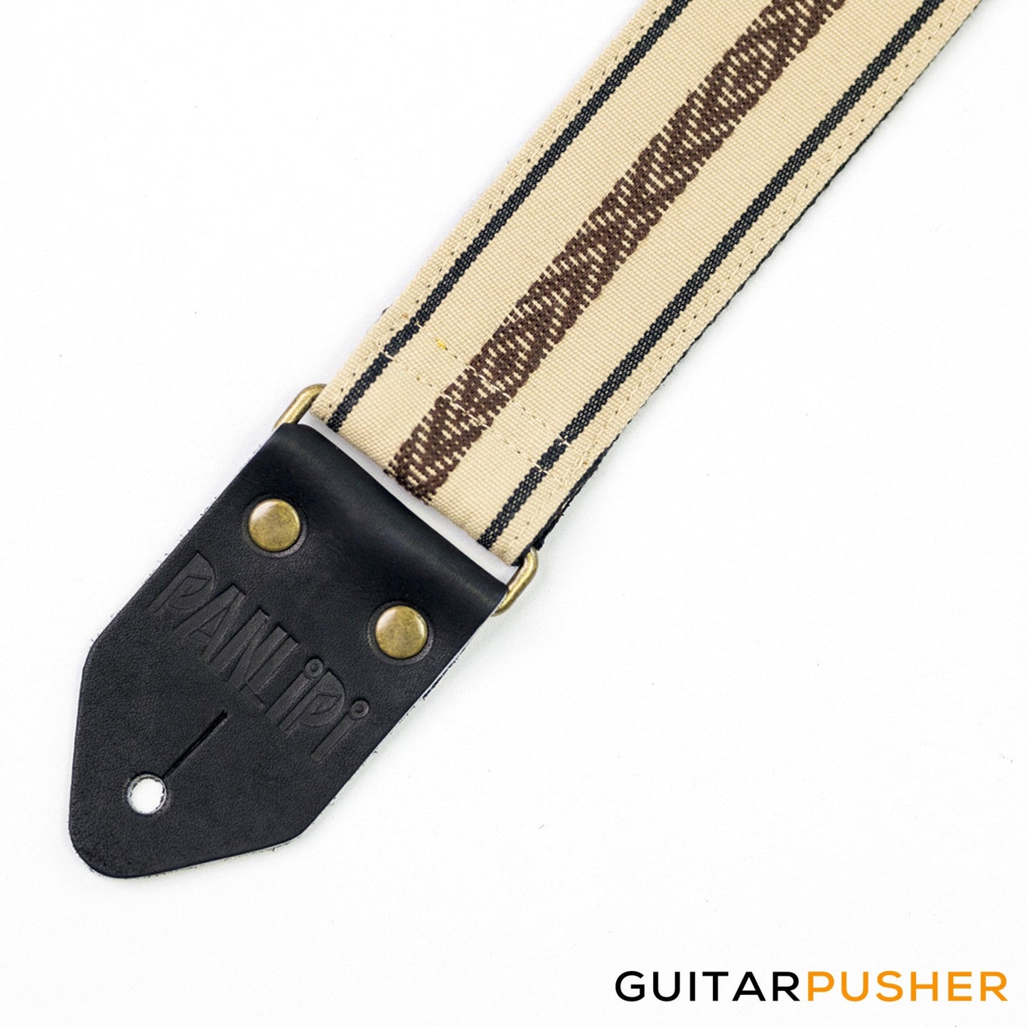 Panlipi Loom Weave Cuabao BAGU05 Guitar Strap - Brown Cream