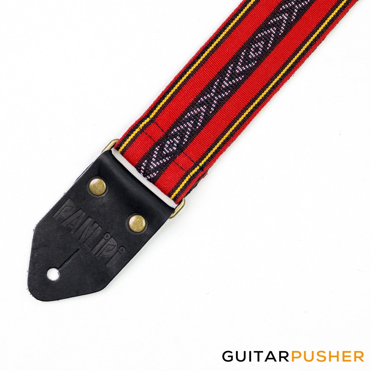 Panlipi Loom Weave Cuabao BAGU03 Guitar Strap - Red/Yellow