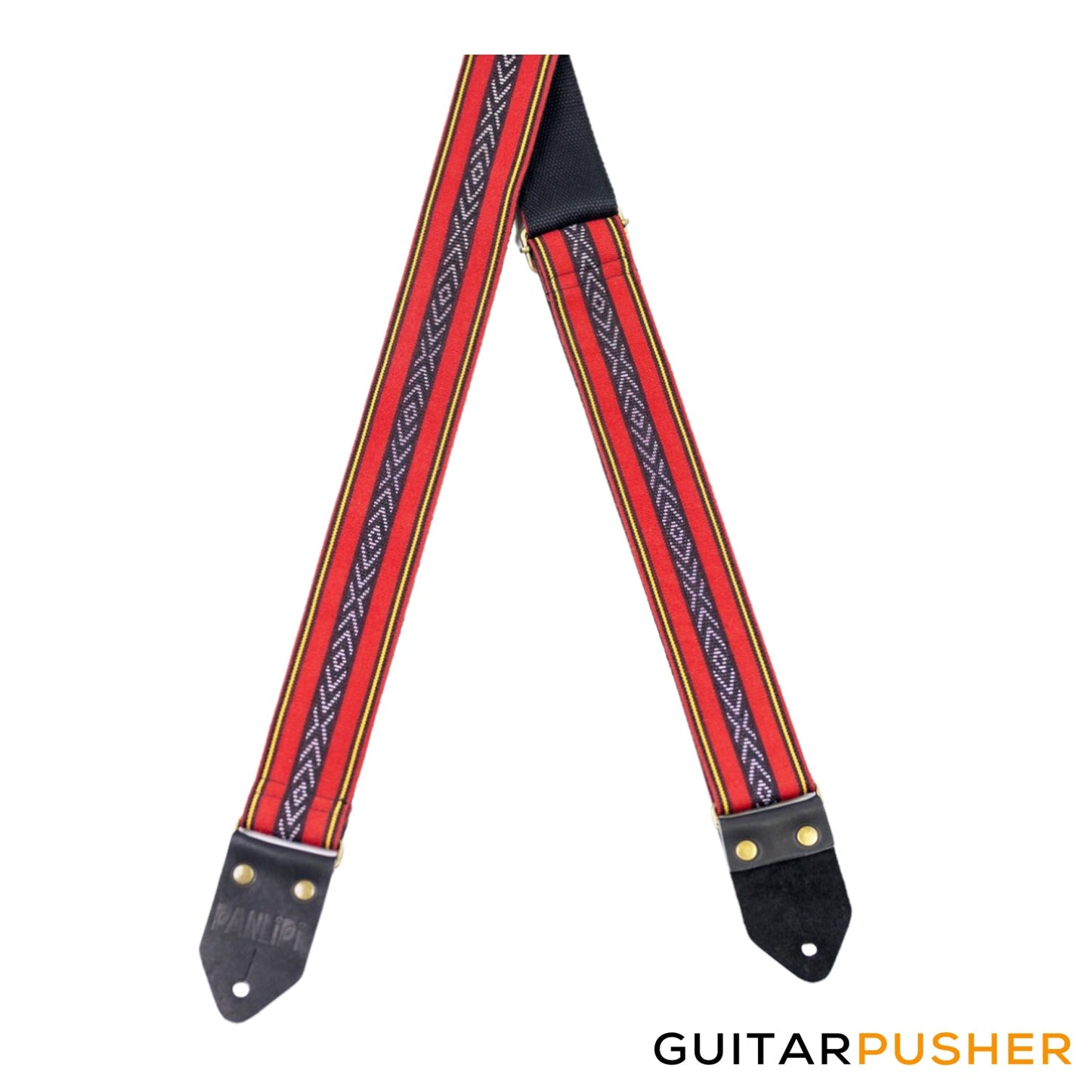 Panlipi Loom Weave Cuabao BAGU03 Guitar Strap - Red/Yellow