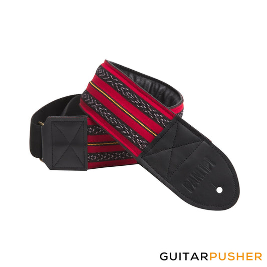 Panlipi Loom Weave Cuabao BASSBAGU03 3" Bass Guitar Strap - Red