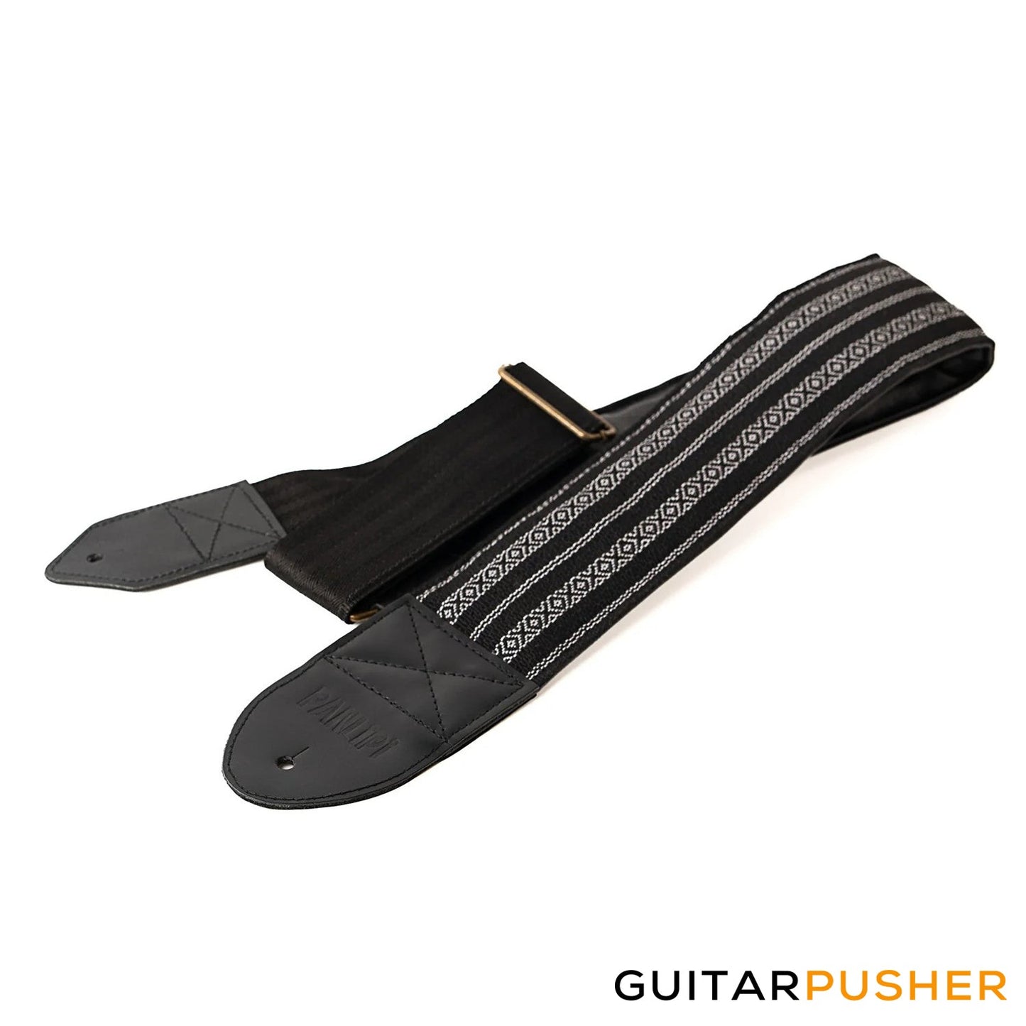 Panlipi Loom Weave Kalinga Lilaktob BASSKAL33 Bass Guitar Strap - Black/White