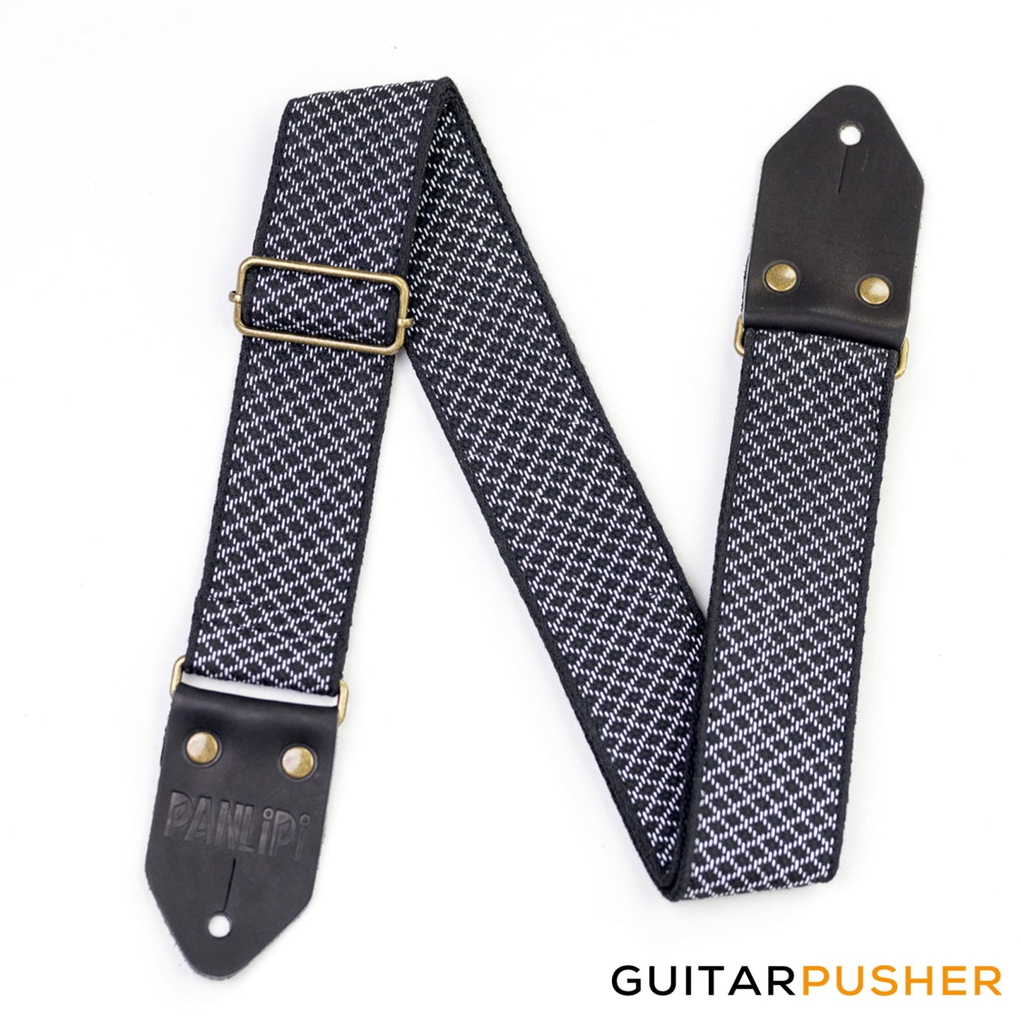 Panlipi Loom Weave Lilaktob KAL32 Guitar Strap - Black/Gray