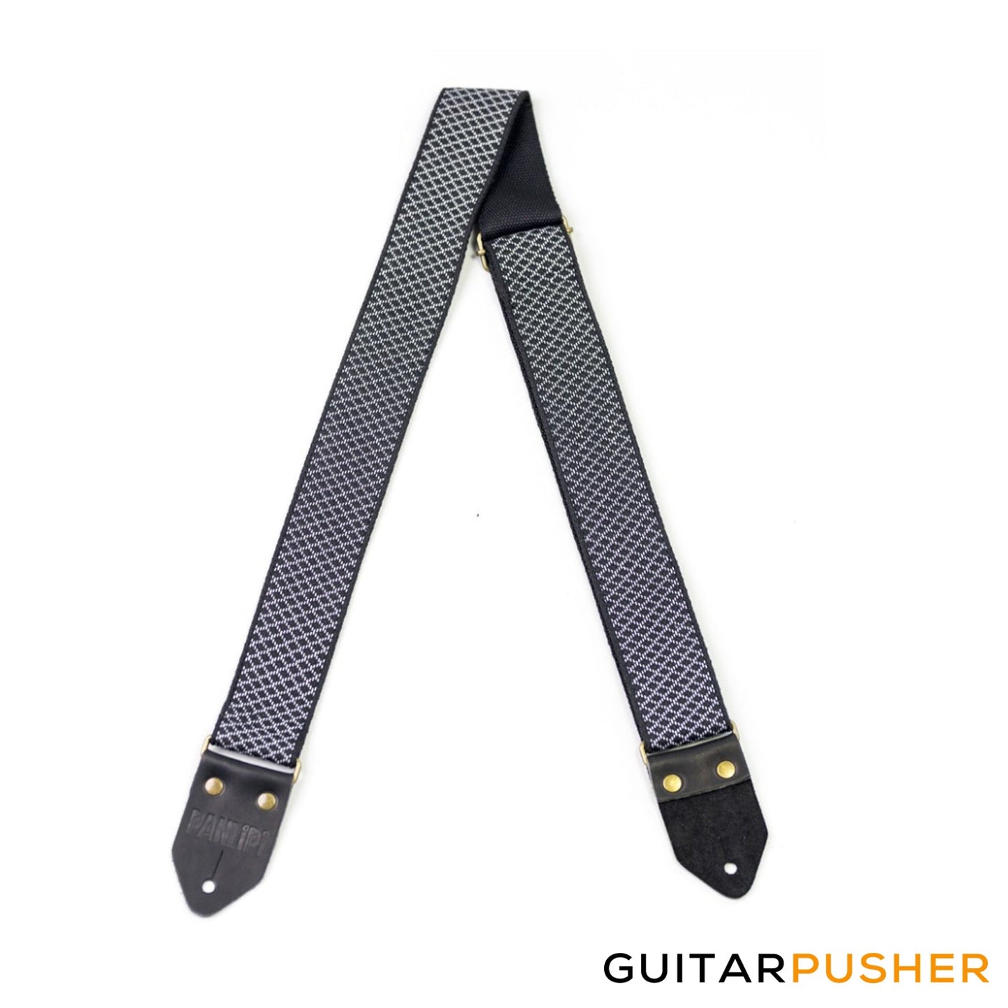 Panlipi Loom Weave Lilaktob KAL32 Guitar Strap - Black/Gray