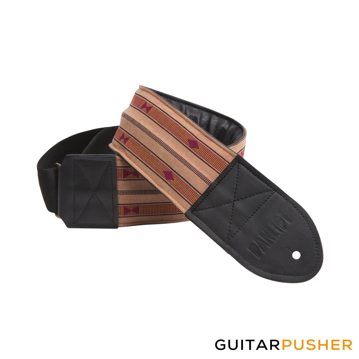 Panlipi Sagada Loom Weave Audrey BASSSAG11 3" Bass Guitar Strap - Mocha