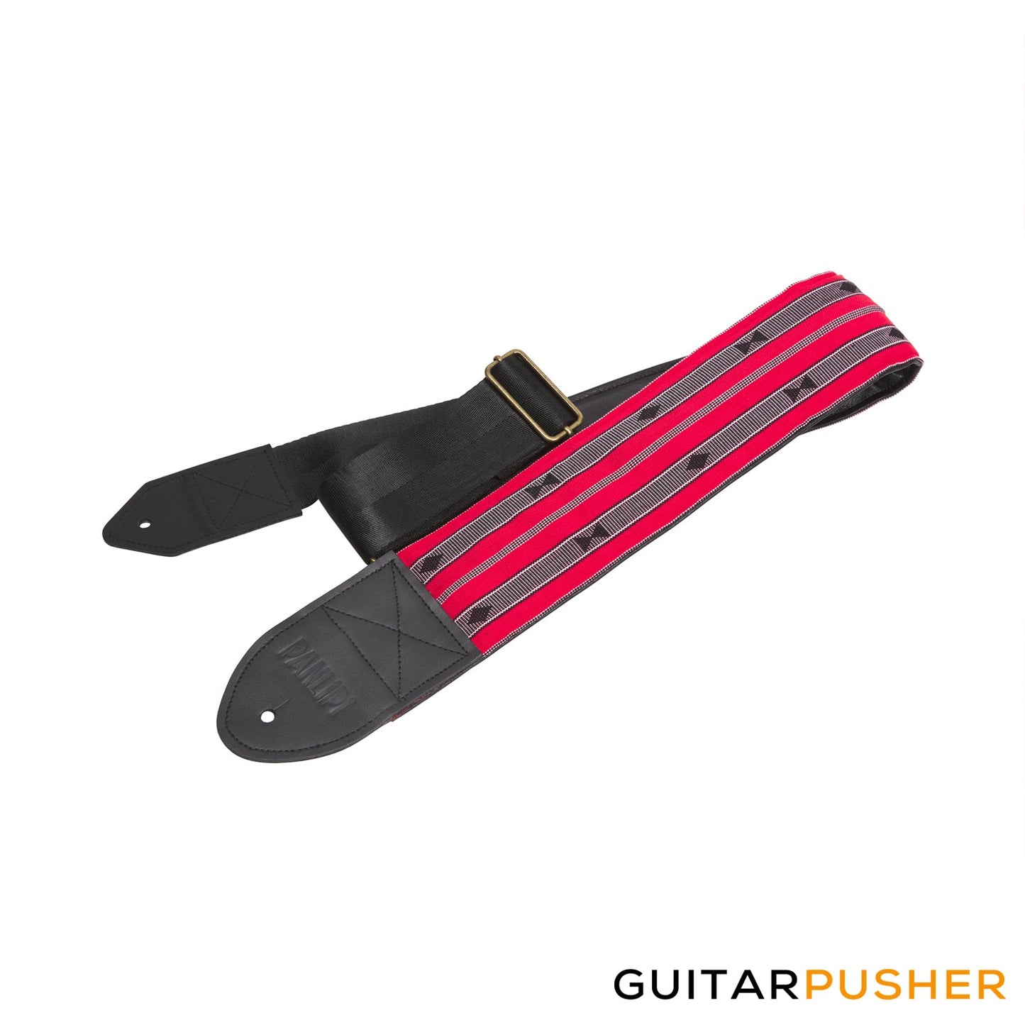Panlipi Sagada Loom Weave Audrey BASSSAG12 3" Bass Guitar Strap - Red