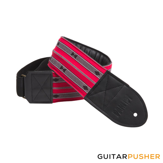 Panlipi Sagada Loom Weave Audrey BASSSAG12 3" Bass Guitar Strap - Red