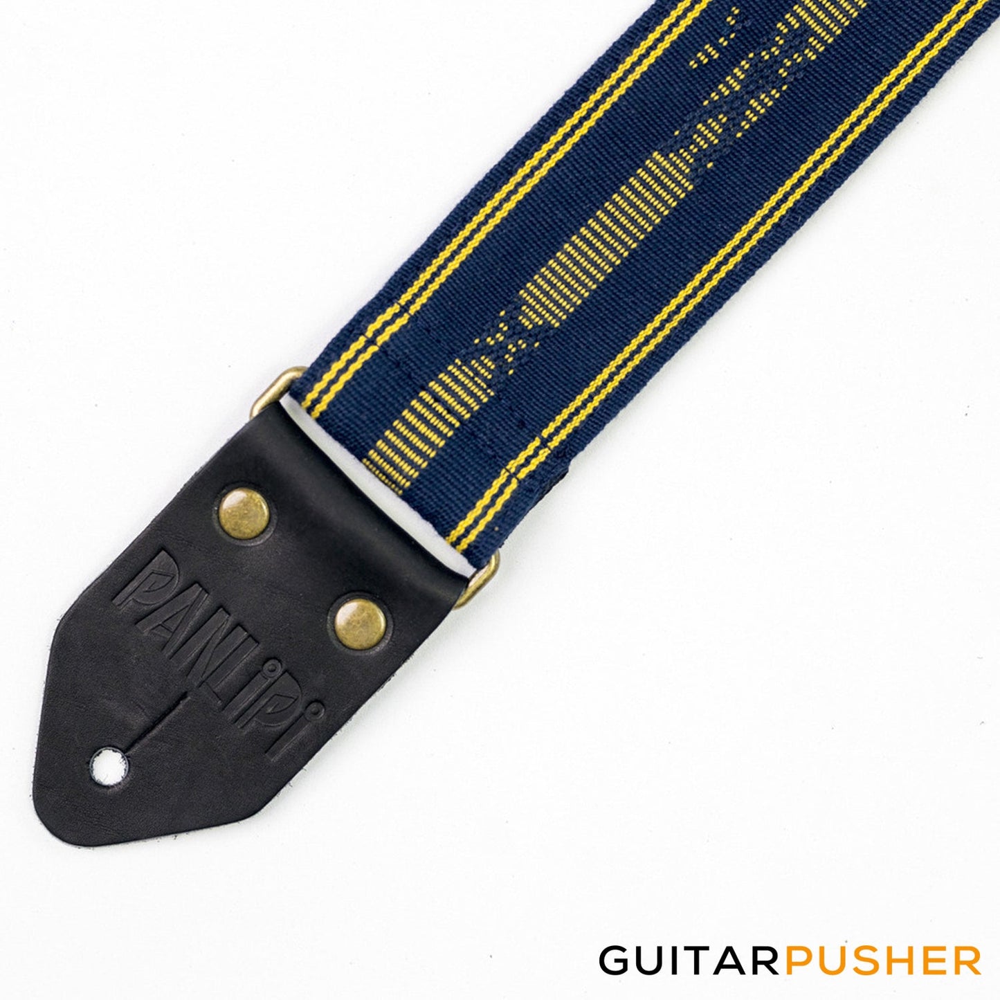 Panlipi Loom Weave Tagtago-Kalasag BAGU01 Guitar Strap - Navy Blue Yellow