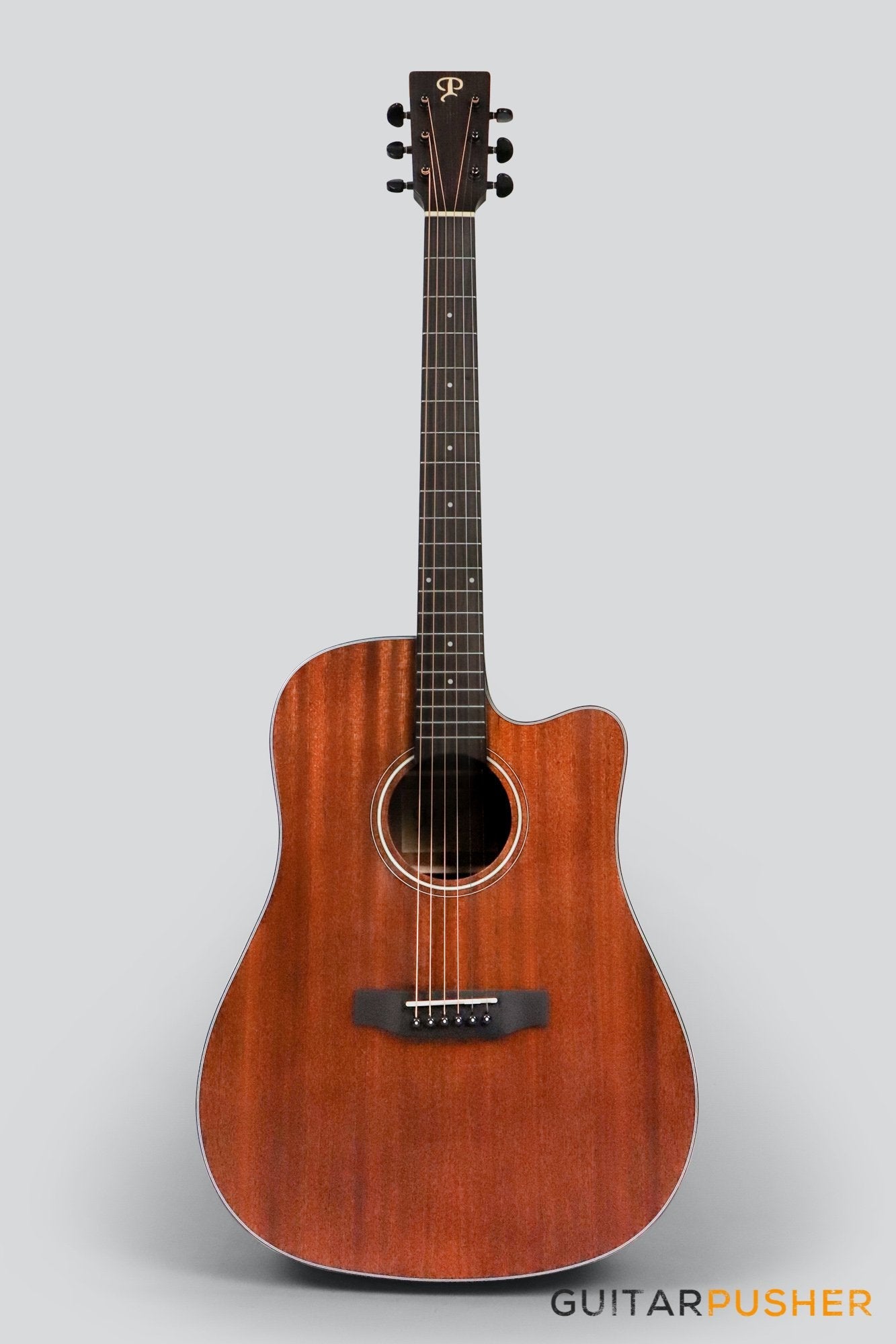 Phoebus PG-30NC v3 All-Mahogany Dreadnought (3rd Gen.) Acoustic Guitar w/ Gig Bag - GuitarPusher