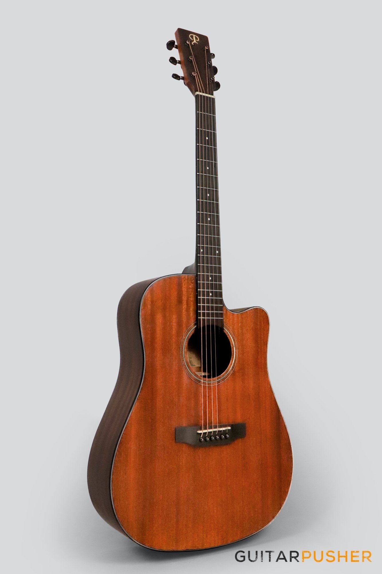 Phoebus PG-30NC v3 All-Mahogany Dreadnought (3rd Gen.) Acoustic Guitar w/ Gig Bag - GuitarPusher