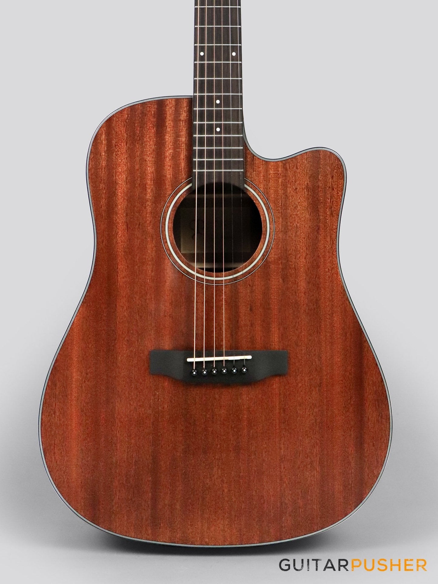 Phoebus PG-30NC v3 All-Mahogany Dreadnought (3rd Gen.) Acoustic Guitar w/ Gig Bag - GuitarPusher