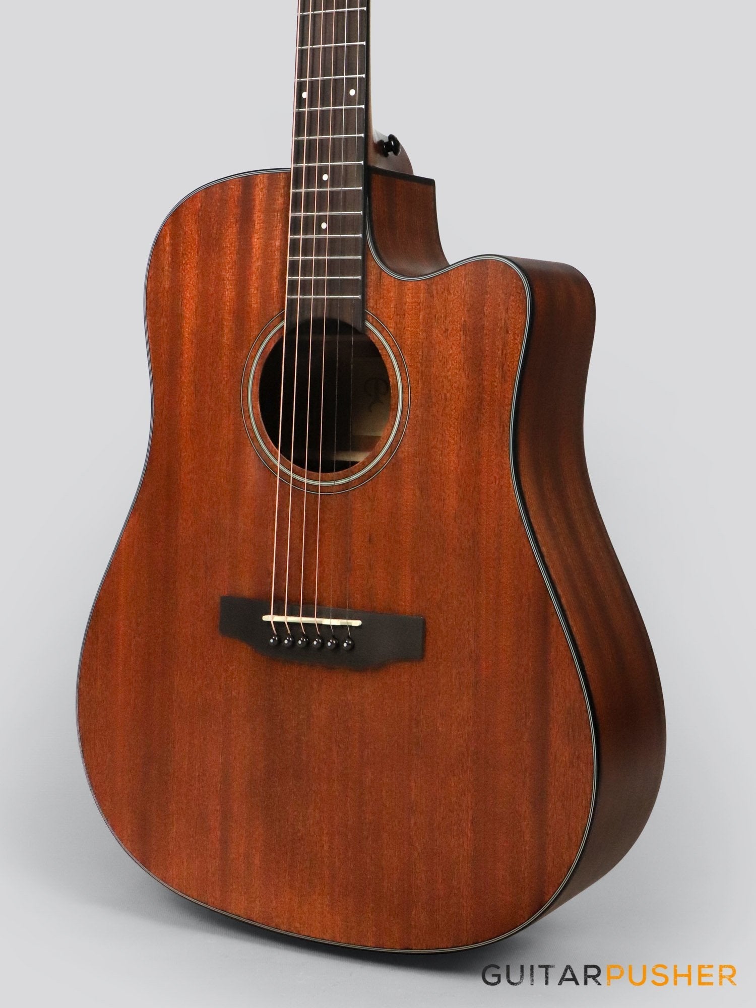 Phoebus PG-30NC v3 All-Mahogany Dreadnought (3rd Gen.) Acoustic Guitar w/ Gig Bag - GuitarPusher