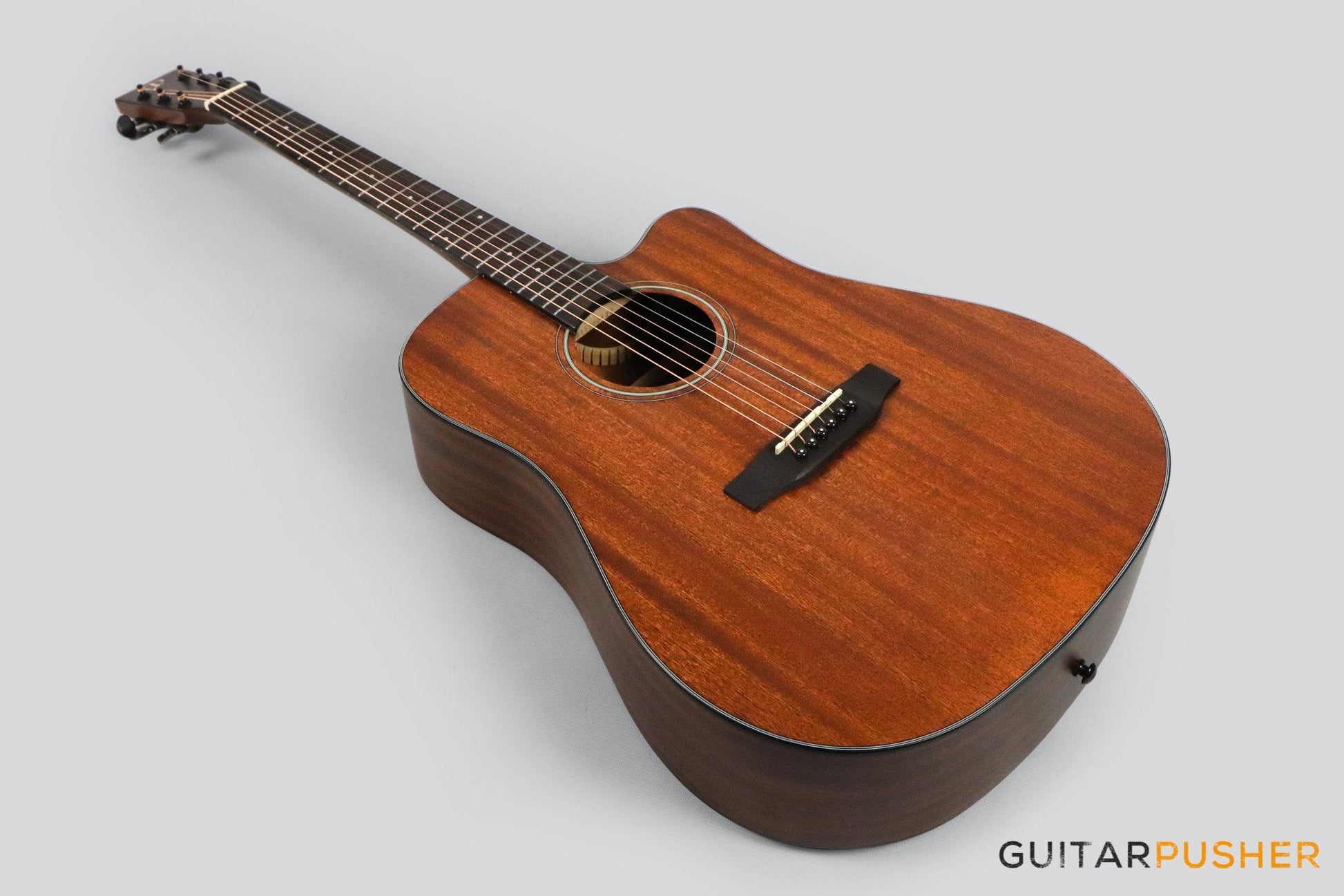 Phoebus PG-30NC v3 All-Mahogany Dreadnought (3rd Gen.) Acoustic Guitar w/ Gig Bag - GuitarPusher