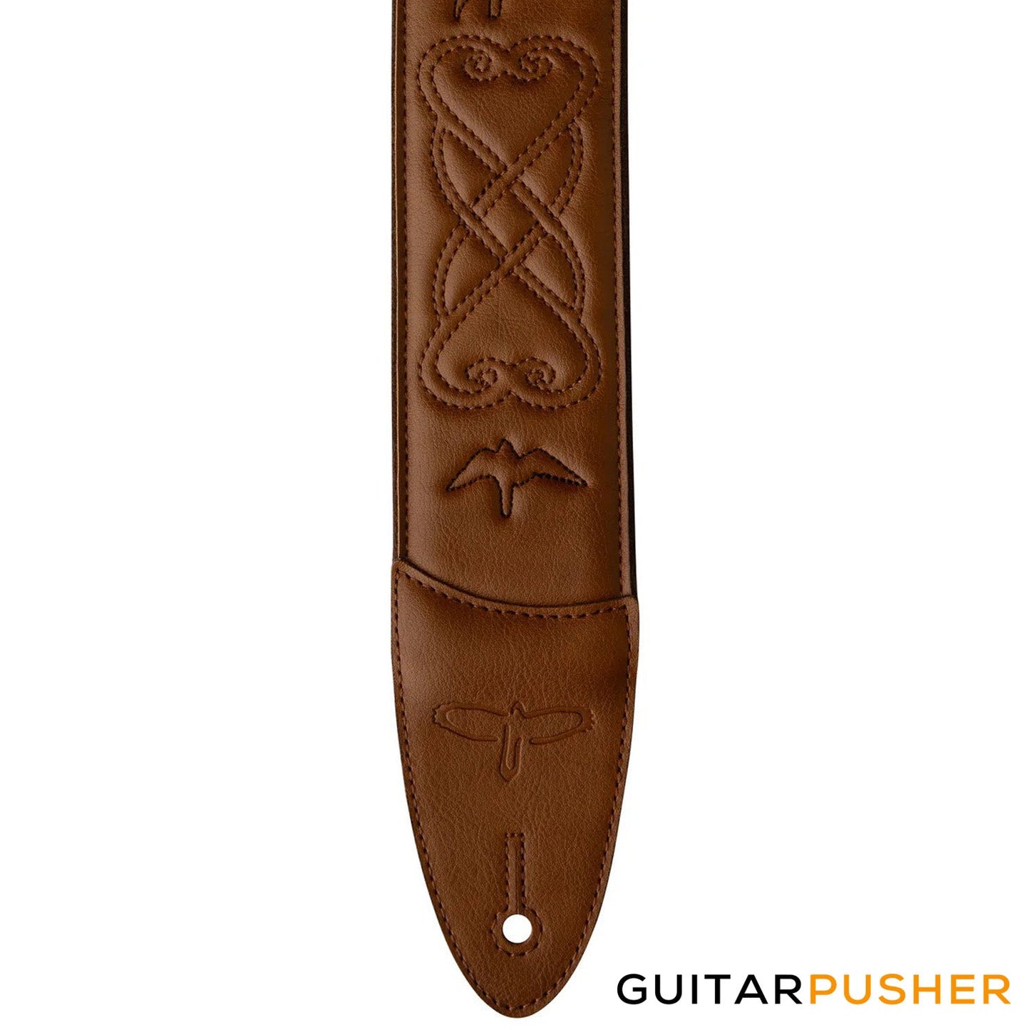 PRS Guitars Padded 2.4" RAS Strap Leather Faux Birds (Tan)