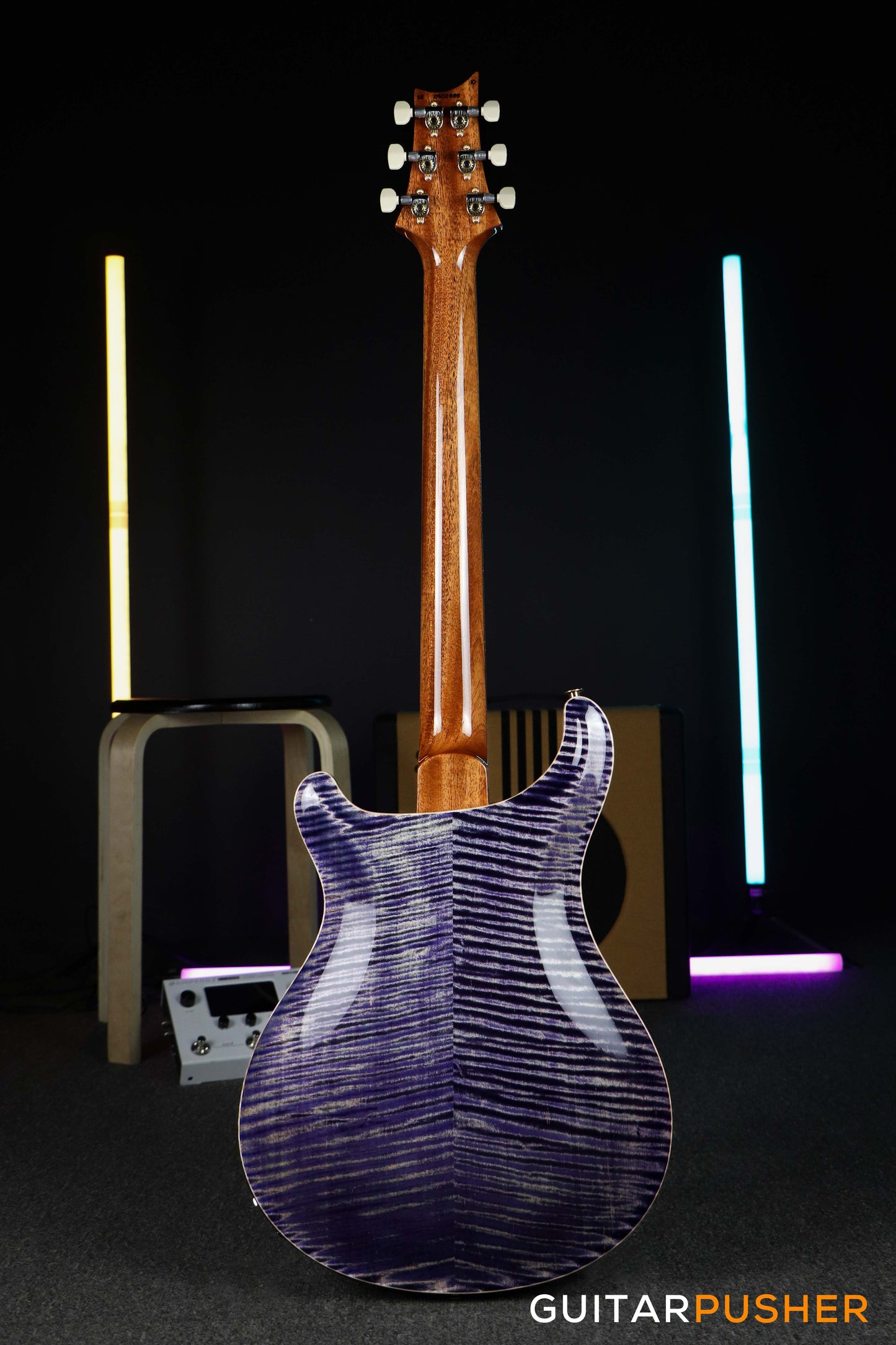 PRS Guitars Hollowbody II Piezo Electric Guitar (Faded Purple w/ Natural Sides 10-Top)