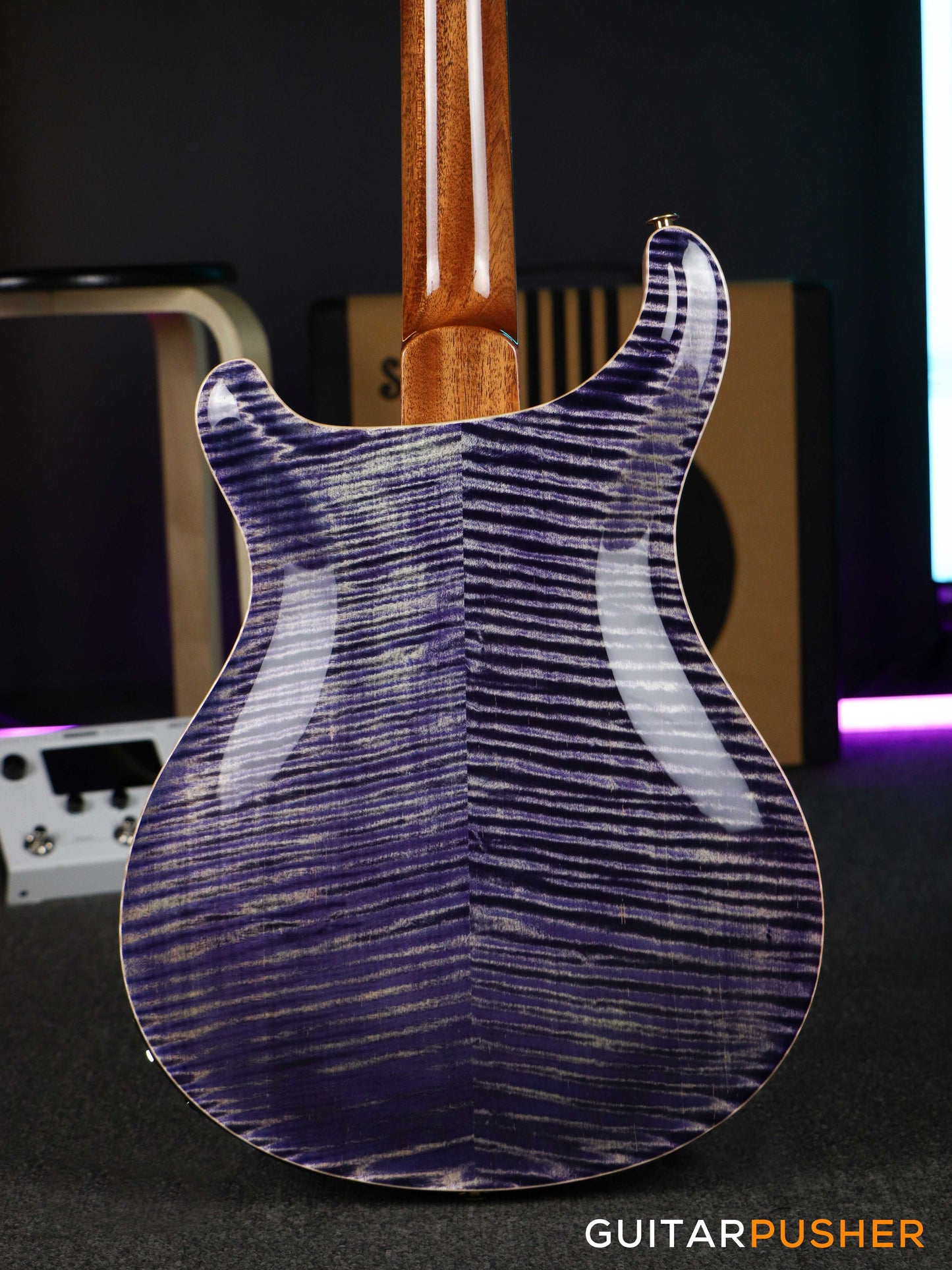 PRS Guitars Hollowbody II Piezo Electric Guitar (Faded Purple w/ Natural Sides 10-Top)
