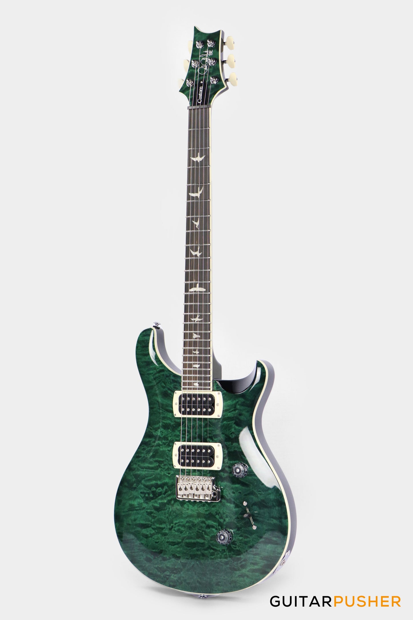 PRS Guitars SE Custom 24 Quilt Electric Guitar (Teal Black)