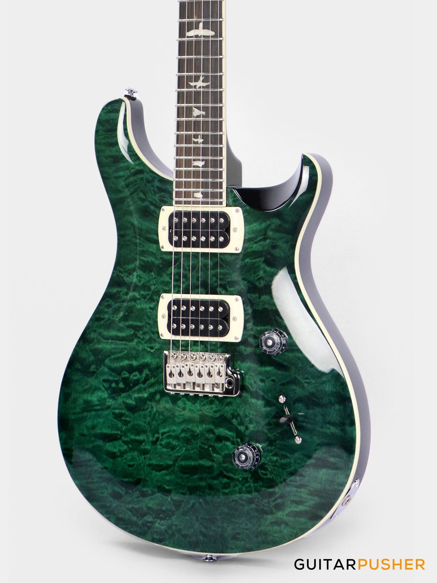 PRS Guitars SE Custom 24 Quilt Electric Guitar (Teal Black)