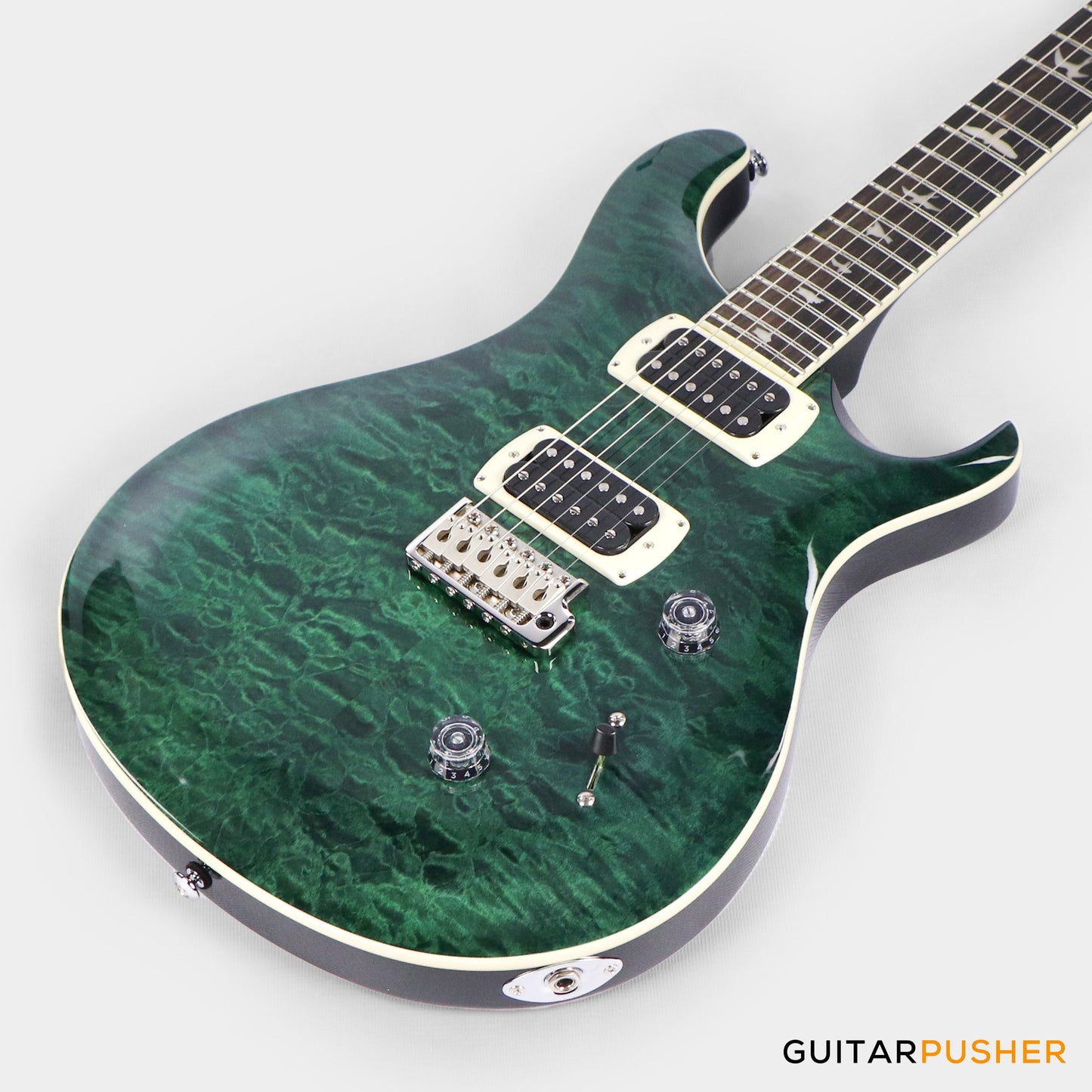 PRS Guitars SE Custom 24 Quilt Electric Guitar (Teal Black)