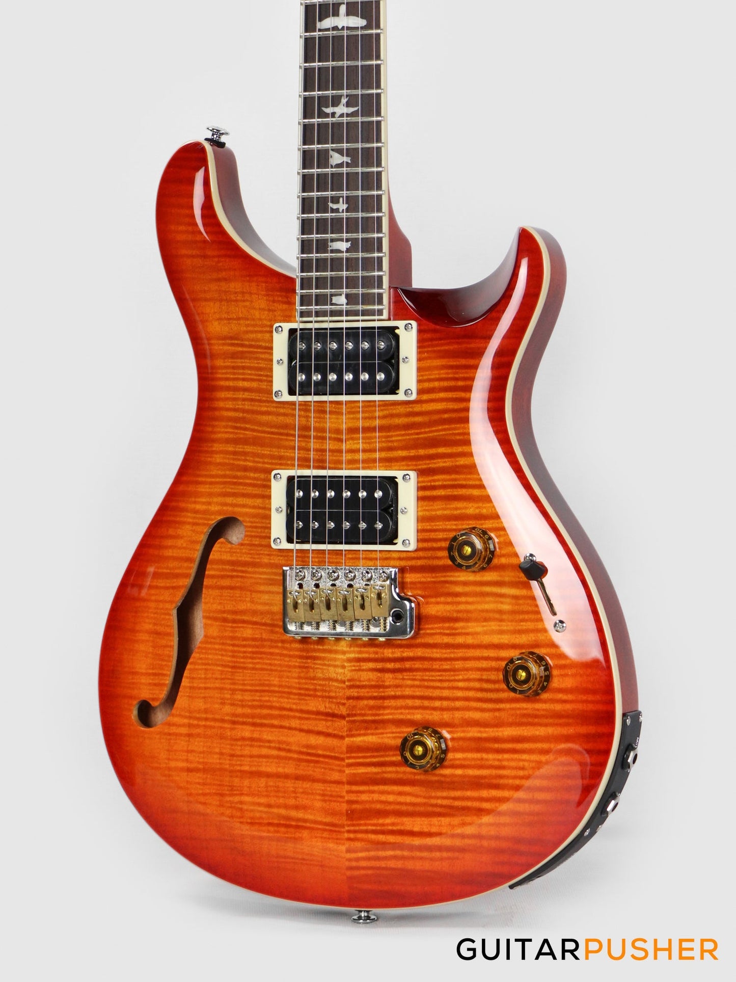 PRS Guitars SE Custom 24 Semi-Hollow Piezo Electric Guitar (Vintage Sunburst)