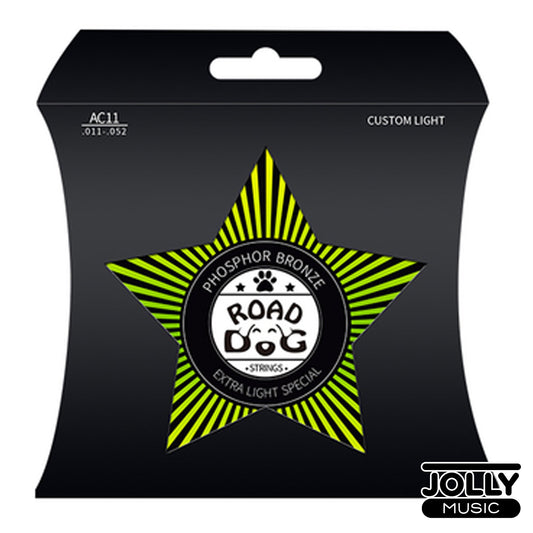Road Dog AC11 Custom Extra Light Special Phosphor Bronze Acoustic Guitar Strings 11-52 (11 15 24 32 42 52)