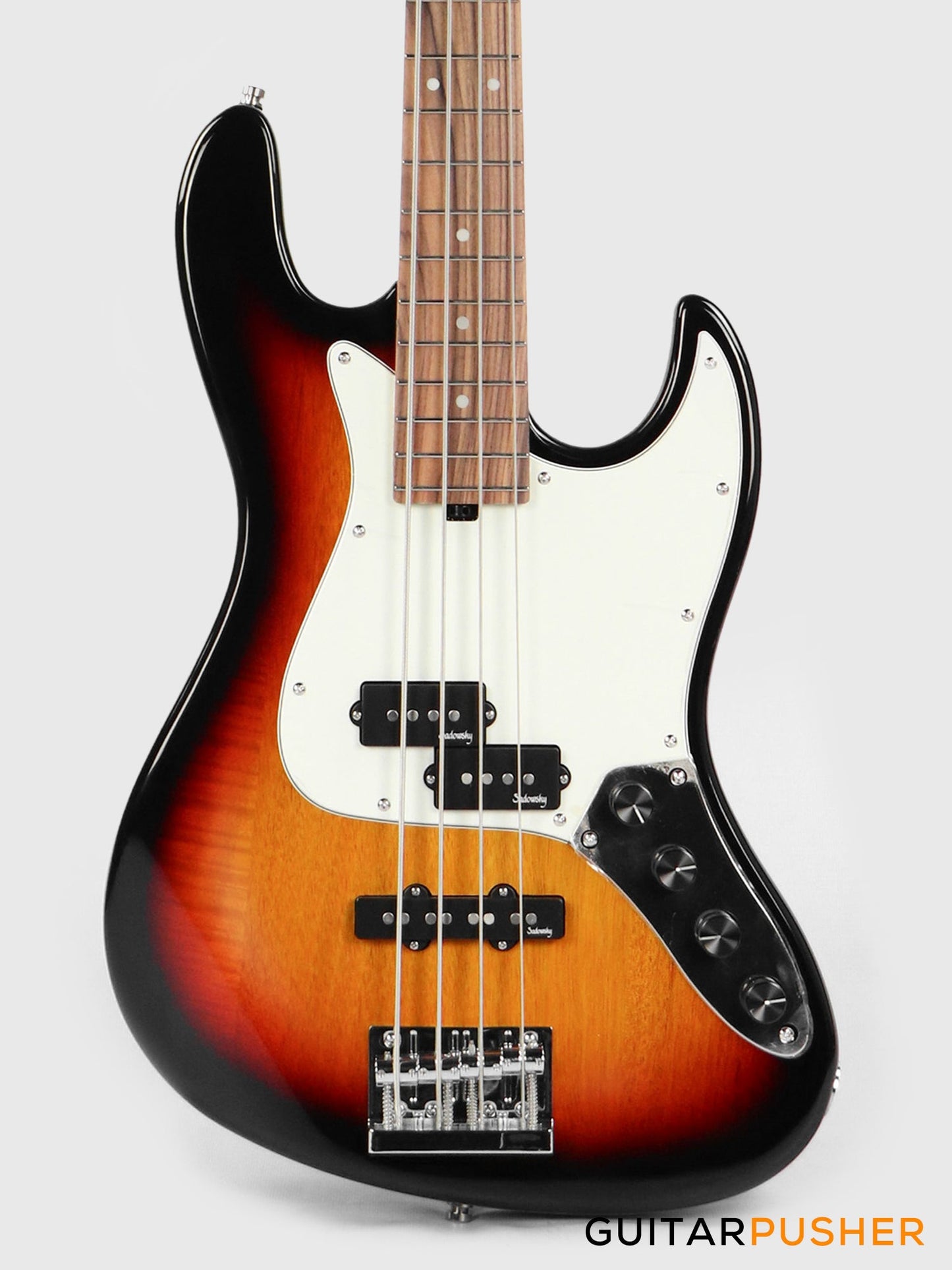 Sadowsky Metro Express 4 P/J Morado Fingerboard, White Pickguard 4-String Bass Guitar - Tobacco Sunburst
