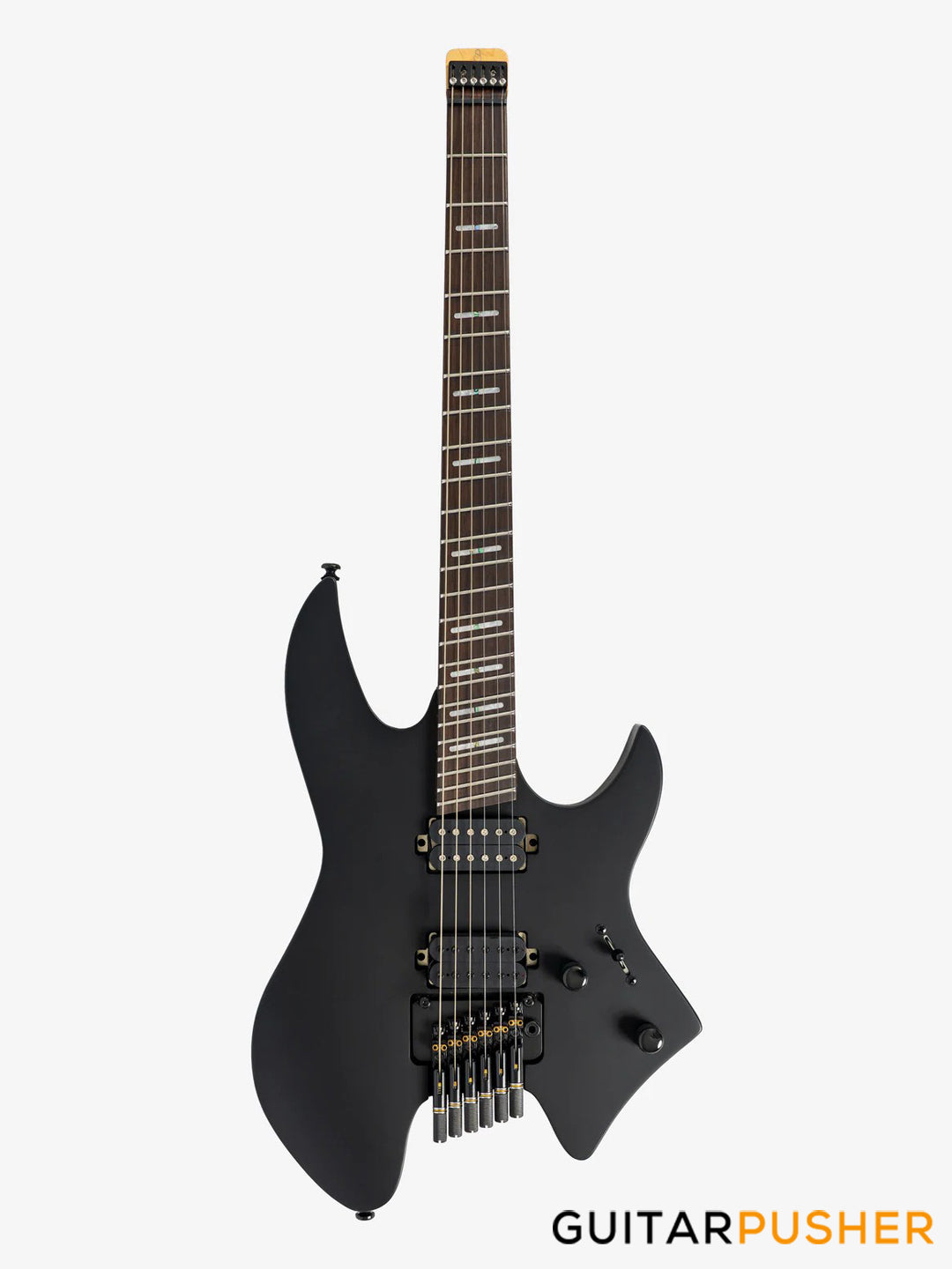 Sire X6 Mahogany w/ Maple Top Headless Electric Guitar - Black Satin